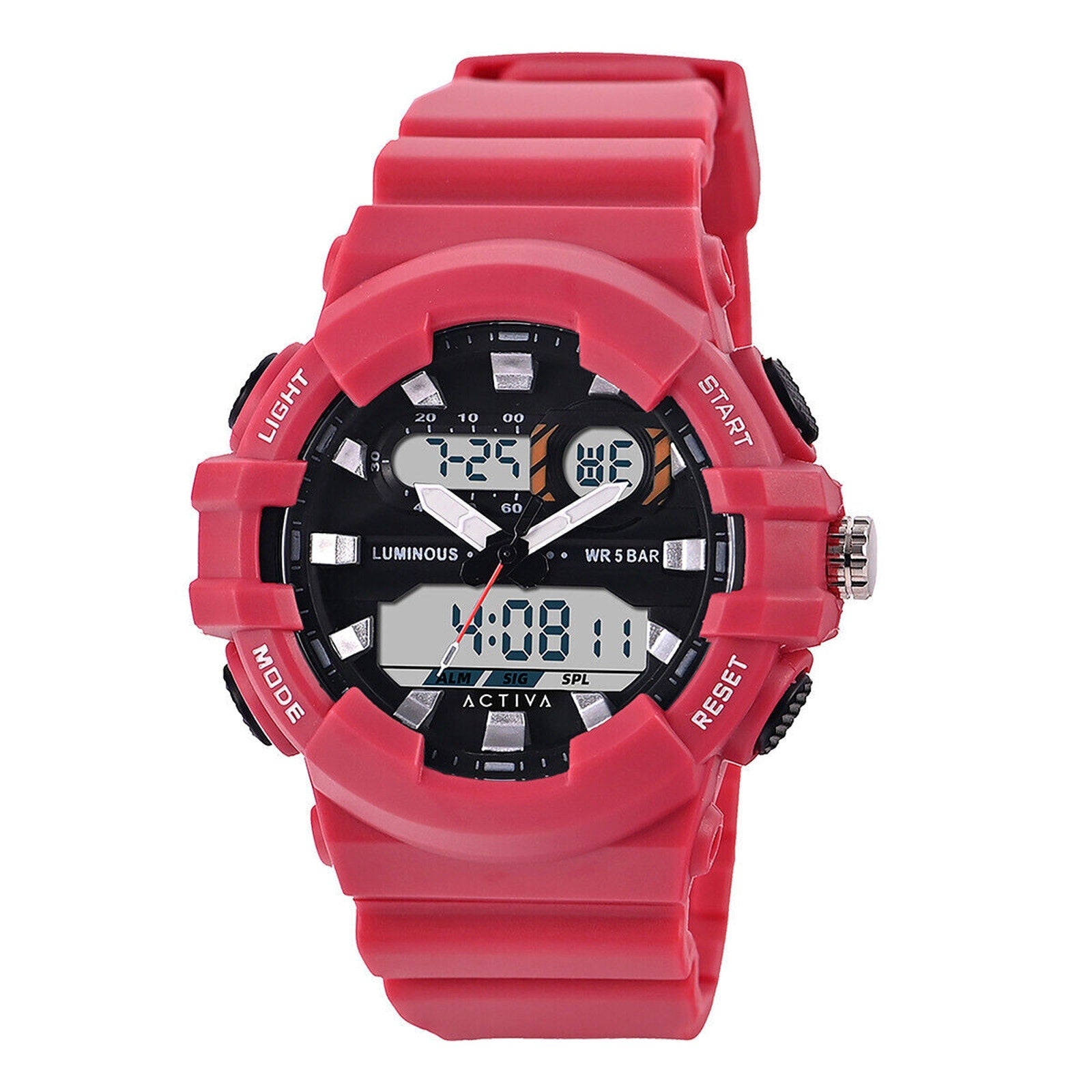 Activa Pixel X Invicta Digital Men's Watch Luminous ,Light analog - 50mm. RED Invicta