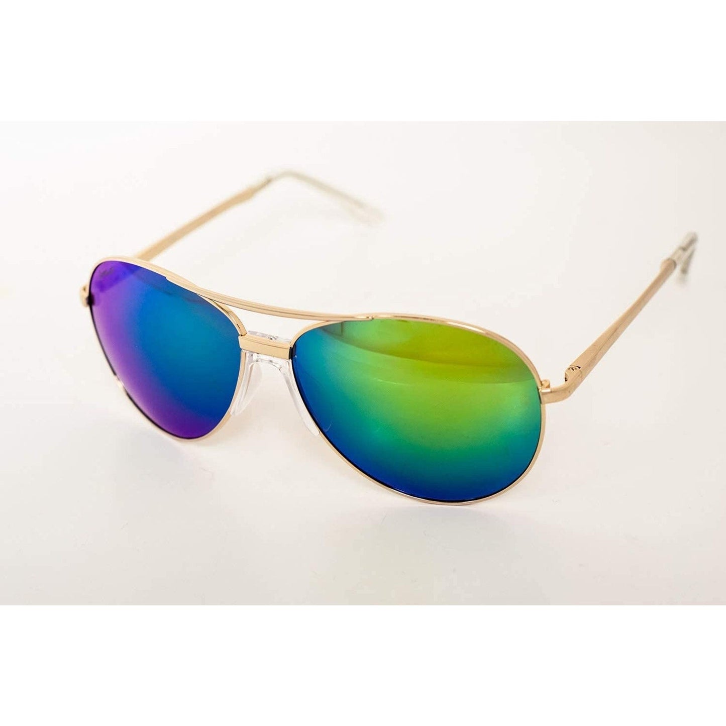 JiMarti P16 - No Tangle - Polarized Aviator Mirrored Sunglasses Gold/Emerald JiMarti