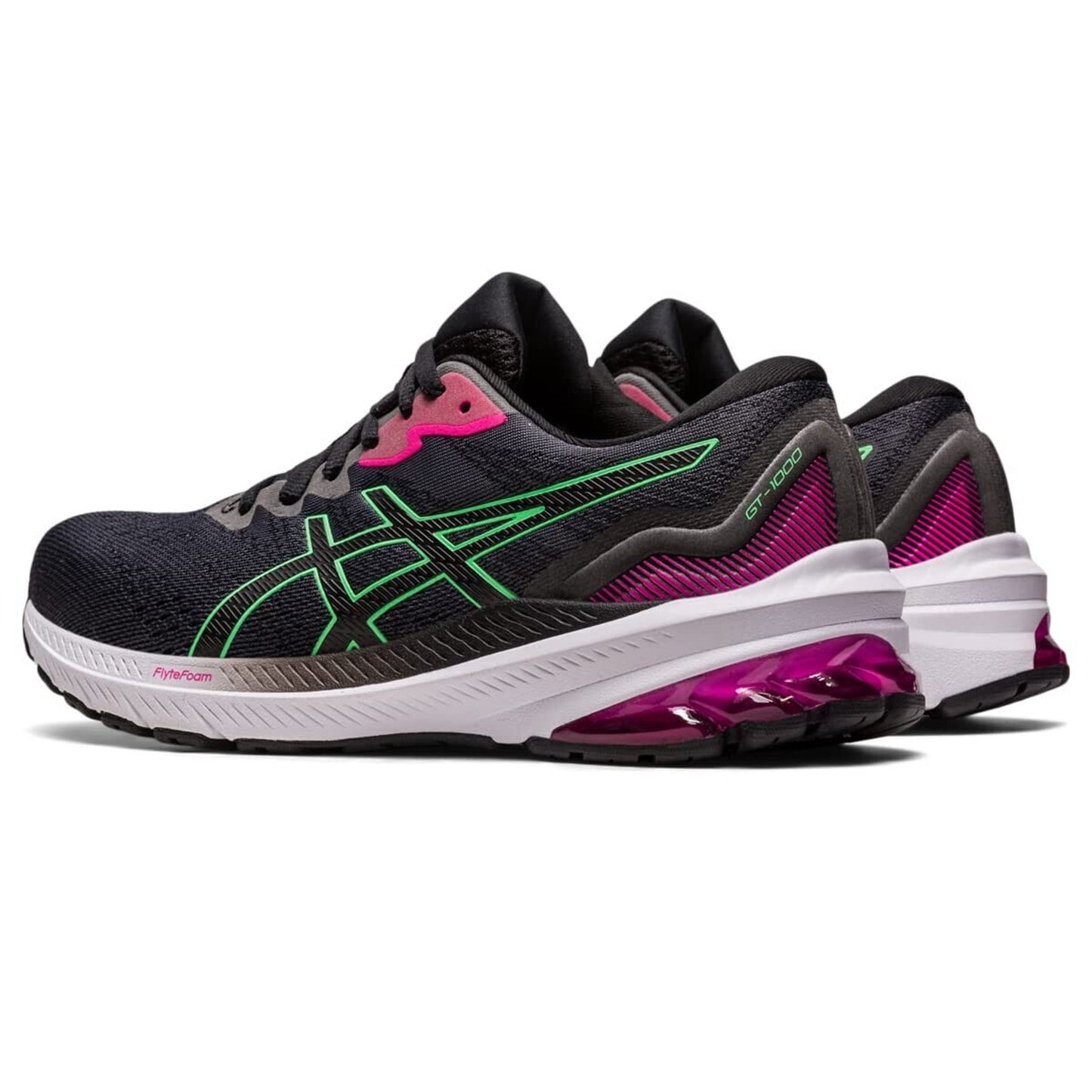 ASICS GT-1000 11 Womens Running Shoes Black/Pink 1012B197-004 Size 7 US