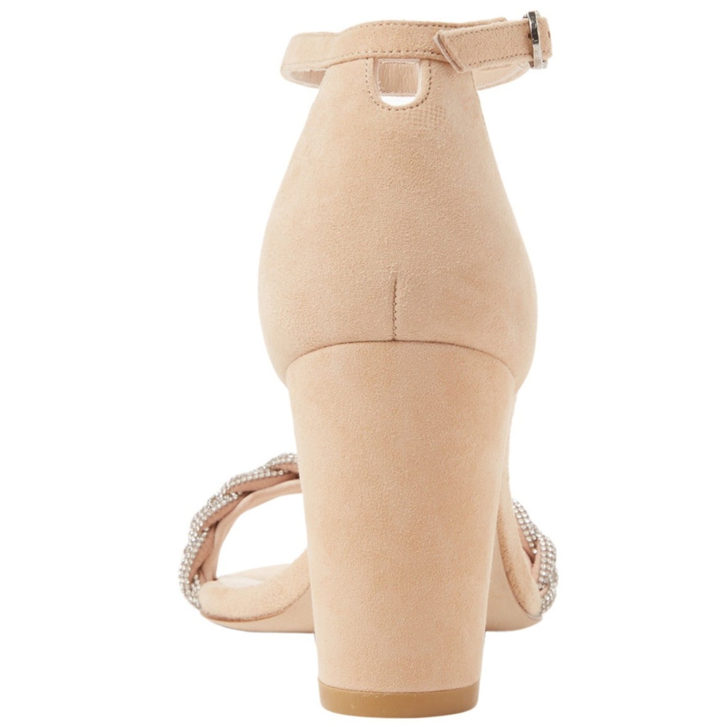 Stuart Weitzman Nearly Nude Hi Shine Women's Sandal Suede Leather Adobe 9 B