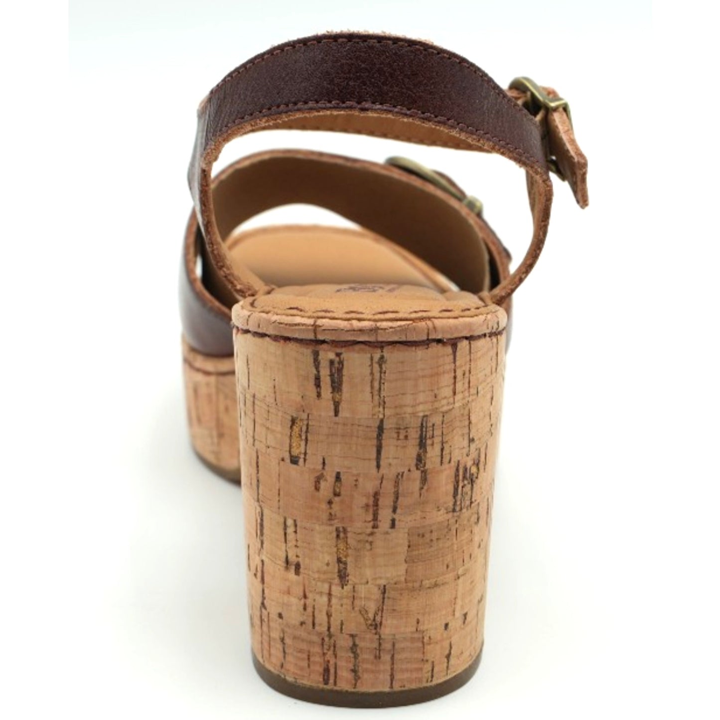 Born Browyn Chunky Platform Sandals w/ Buckle Brown Leather size 8 M