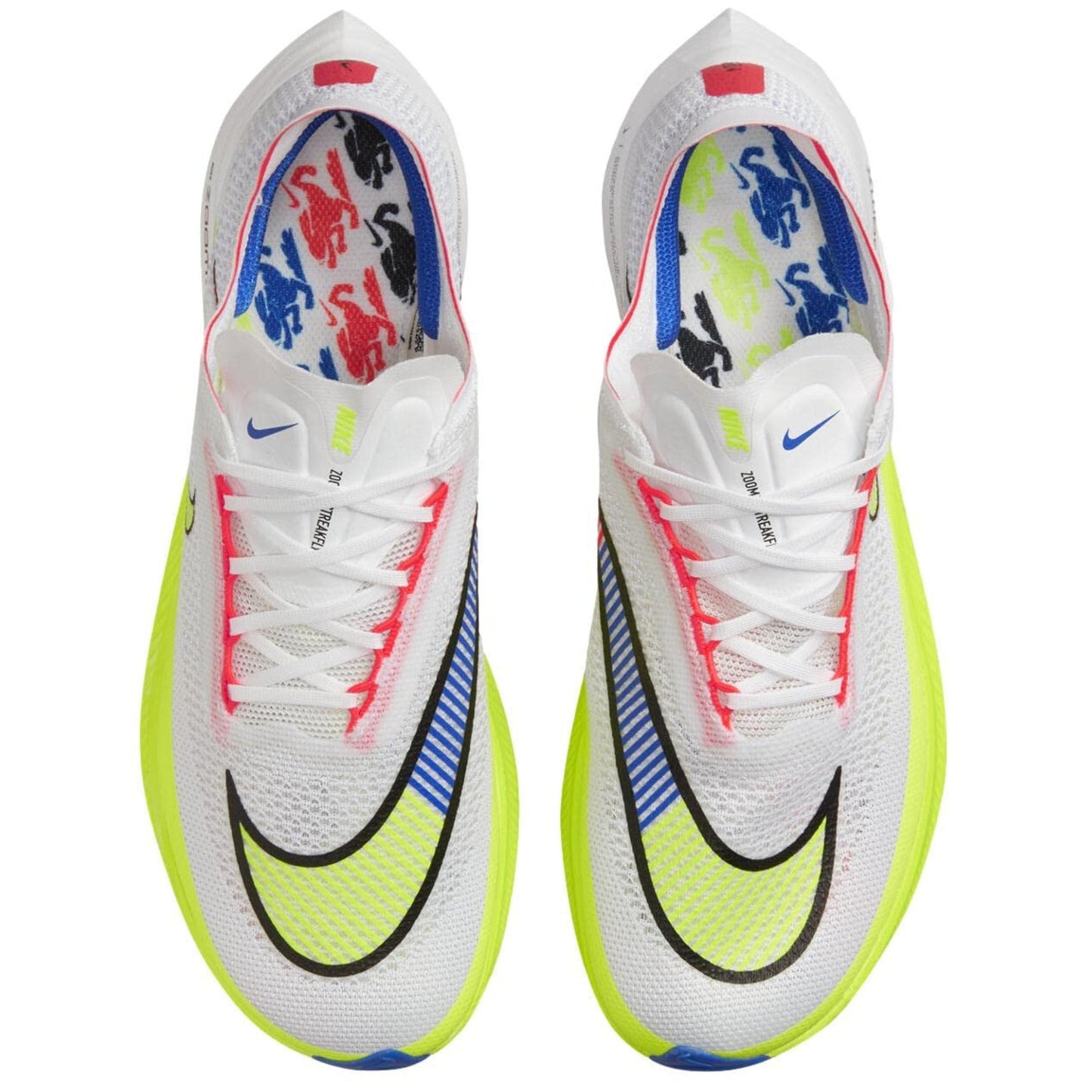 Nike ZoomX Streakfly Running Shoes White/Black-Volt-Racer Blue 8.5 Men/10 Wmn