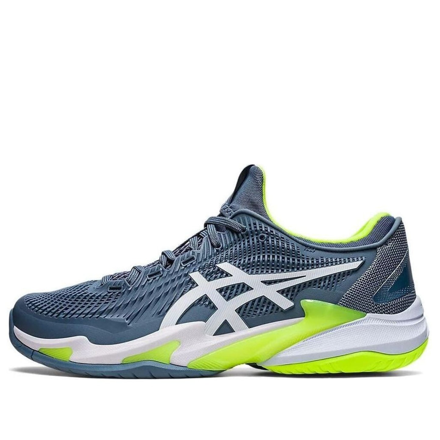 Asics Court FF 3 Comfort shock absorption Men Shoes Steel Blue/White - Size 13 M