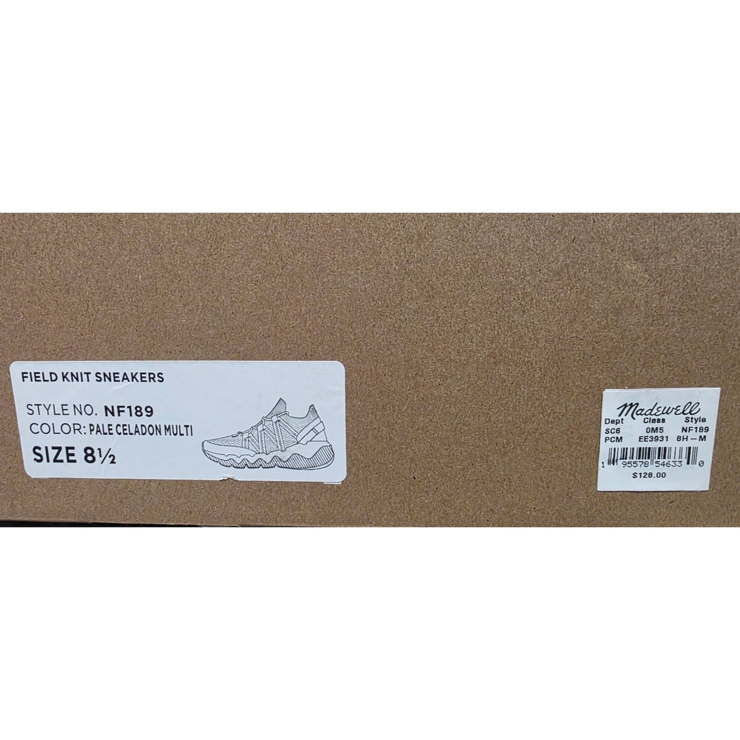 Madewell Field Knit Sneakers Pale Celadon Multi 8.5 M