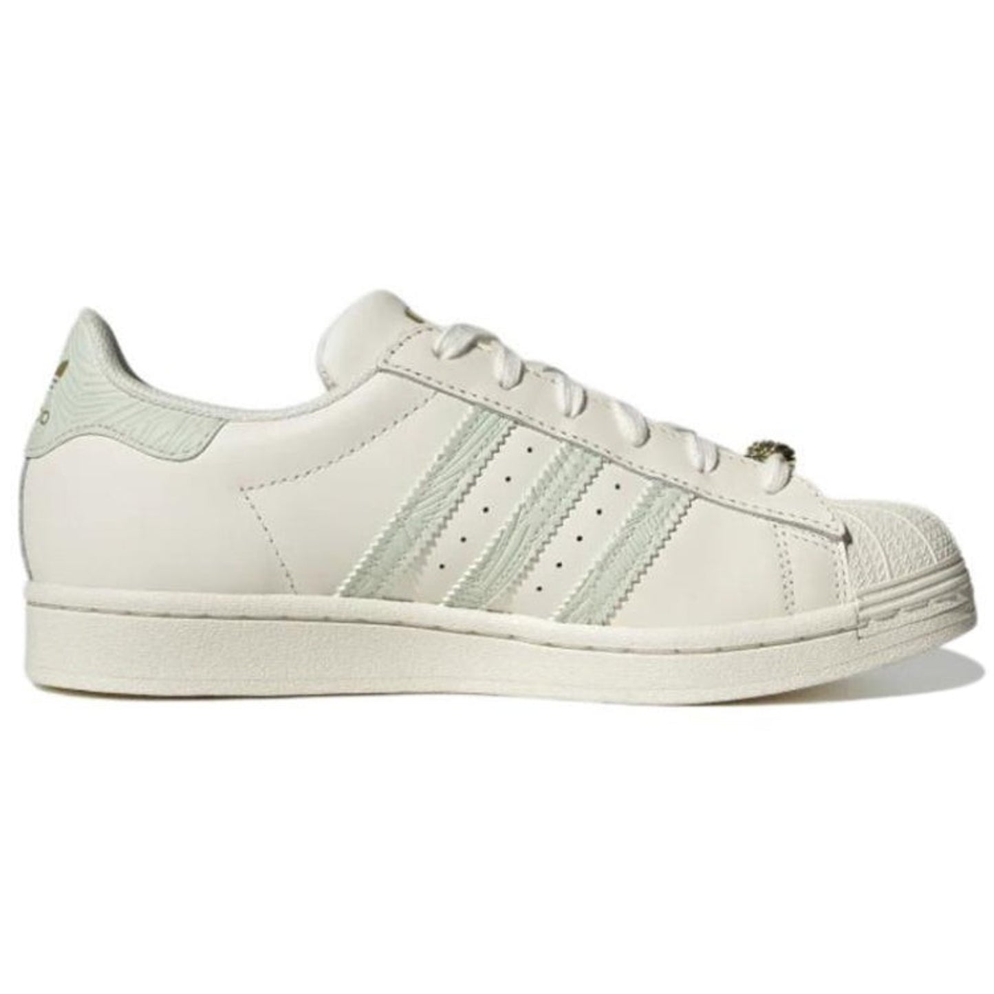 Adidas Women's Superstar W Sneakers Off White/Linen Green HQ6963 Size 8