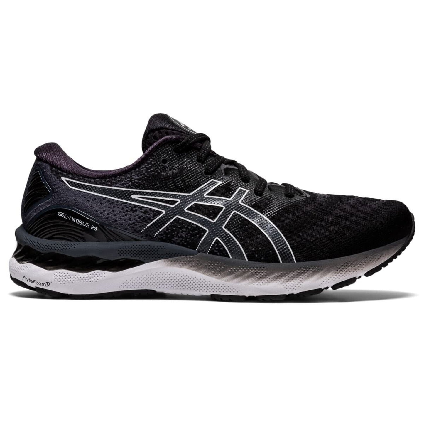 Asics Gel-Nimbus 23 running shoes for Men's Black/White 8 US Wide 2E
