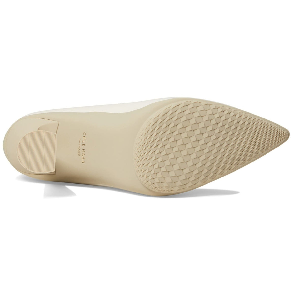 Cole Haan Grand Ambition York Pump 85 mm Ivory Leather Size 9 B
