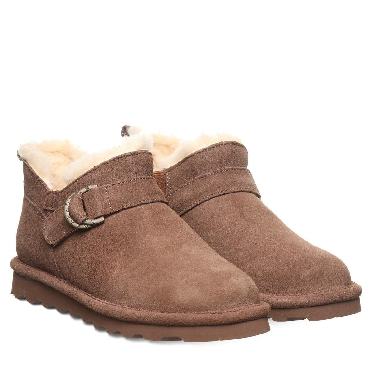 Bearpaw Shorty Buckle Vegan Women's Winter Boots - 3050 Cocoa Size 8 M