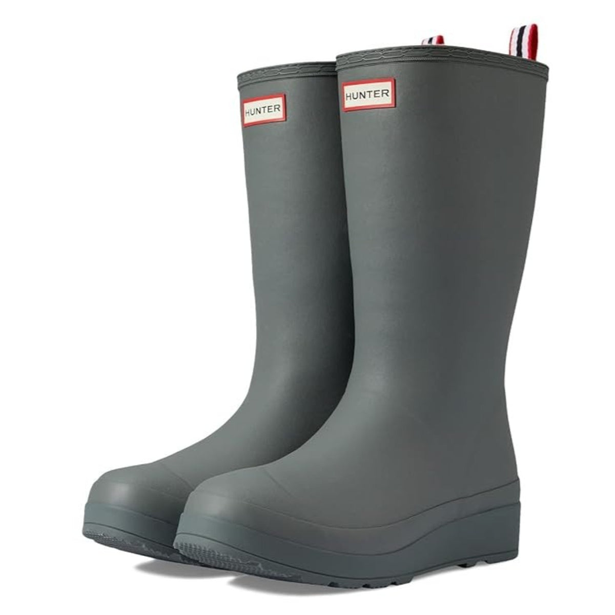 Hunter M Play Tall Sherpa Mid Rain Boots Women's Urban Grey Waterproof Size 10 M