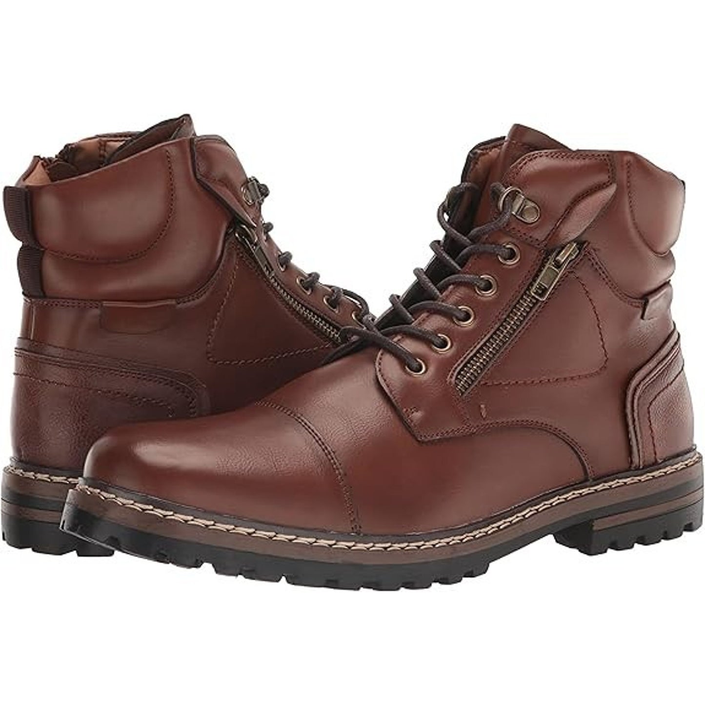 Madden M-SALUS Men's Combat Boot Cognac Size 10.5 M