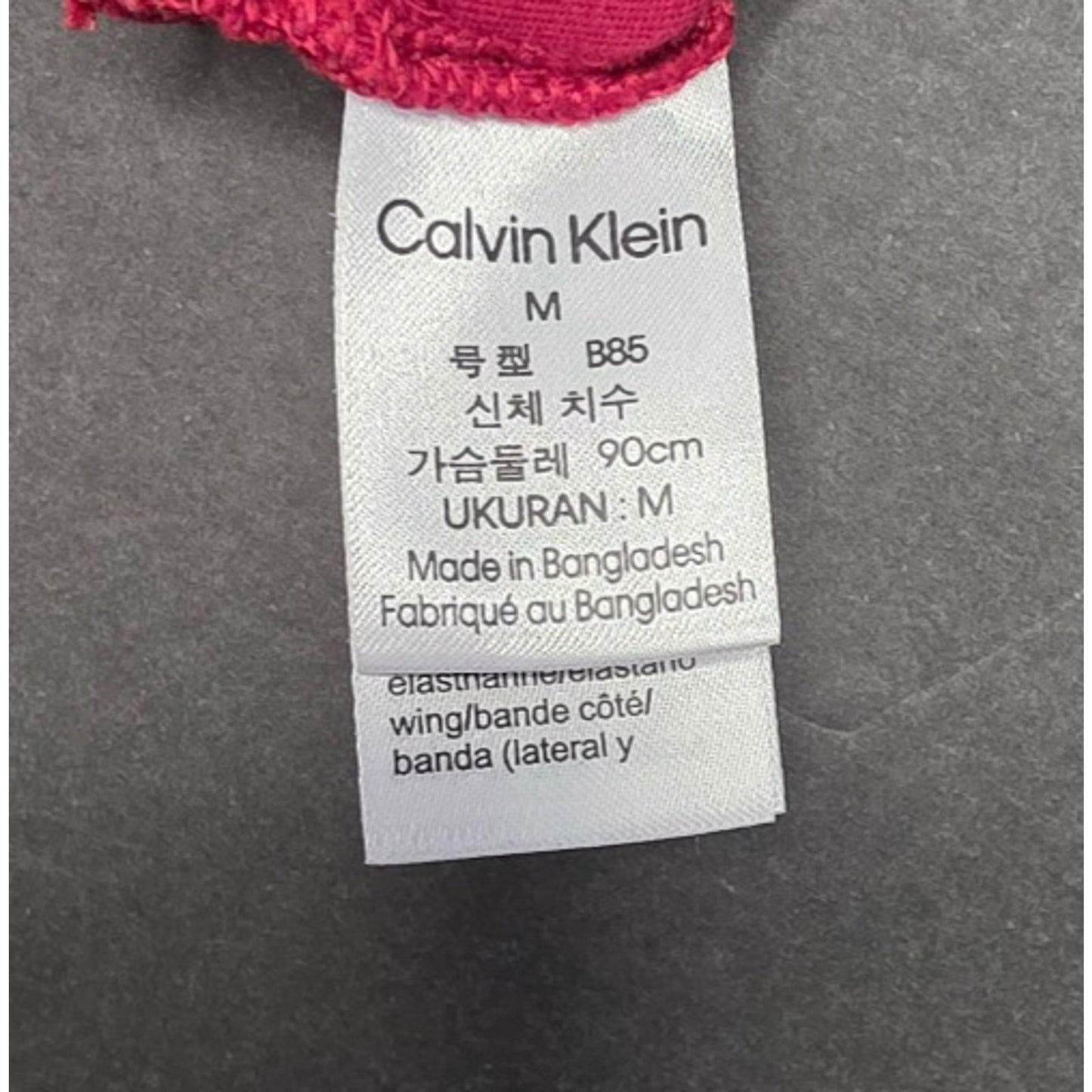Calvin Klein Women Motive Triangle Padded Racerback Bralette Red Medium QP16680