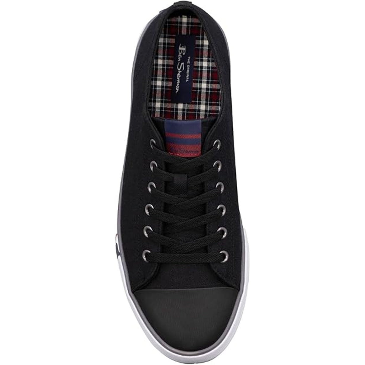 Ben Sherman Dorset Lo Men's Canvas Casual Shoe Sneakers Black, White 13 M
