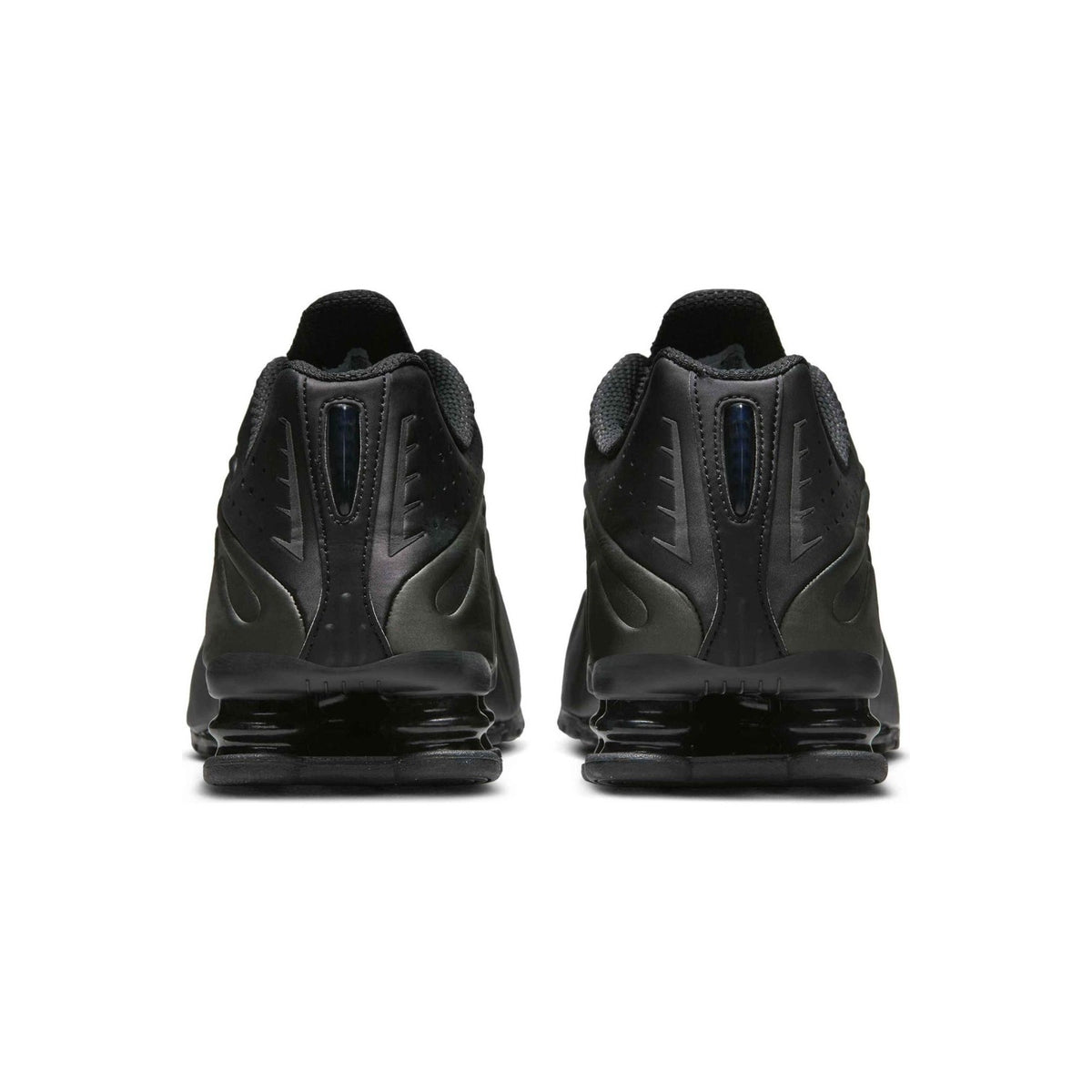 NIKE SHOX R4 Triple Black Bright Crimson Black Men's Running Shoes 10.5 M
