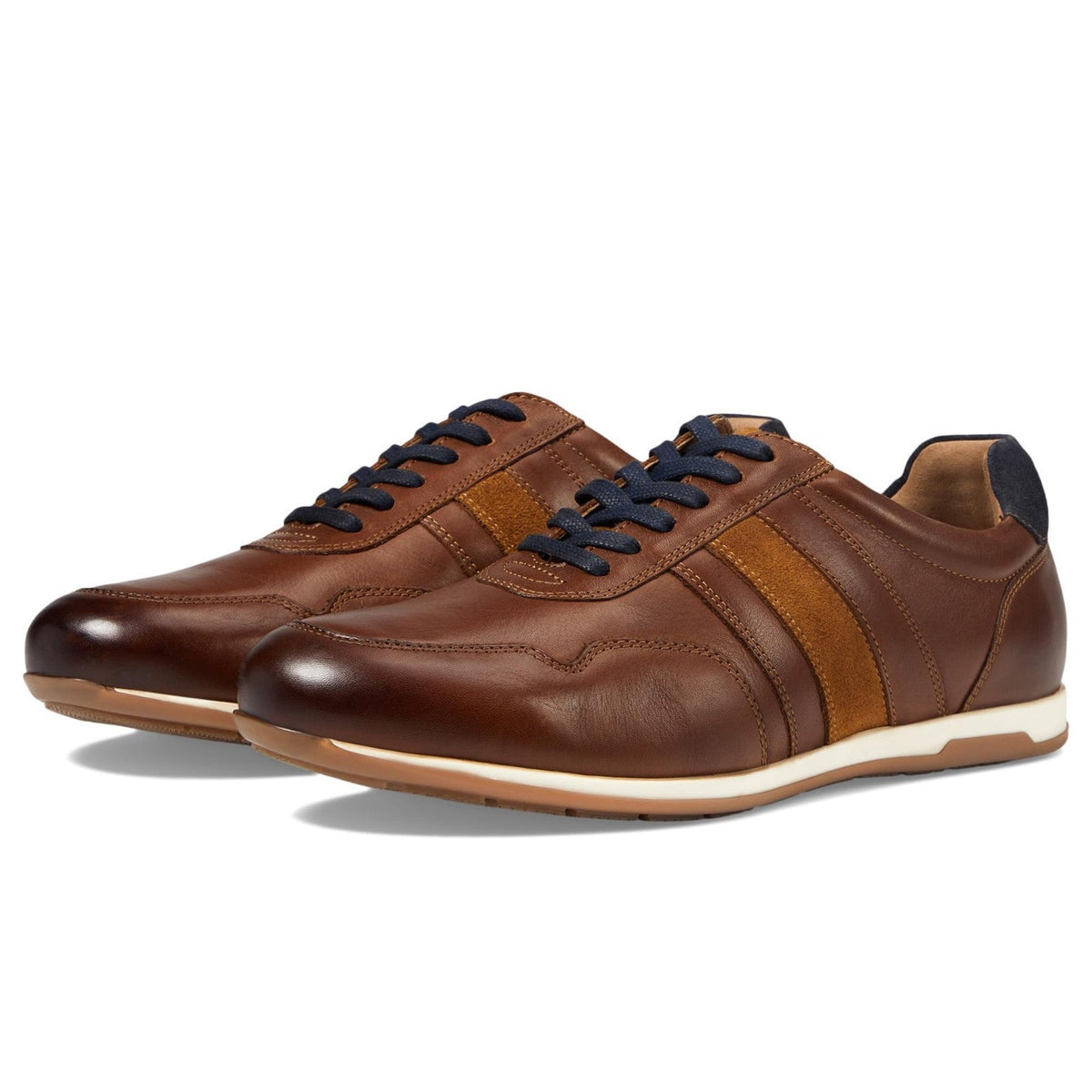 Josef Seibel Colby 02 Men’s Casual Shoes Cognac-Kombi Lace-Up Leather Size 12 M