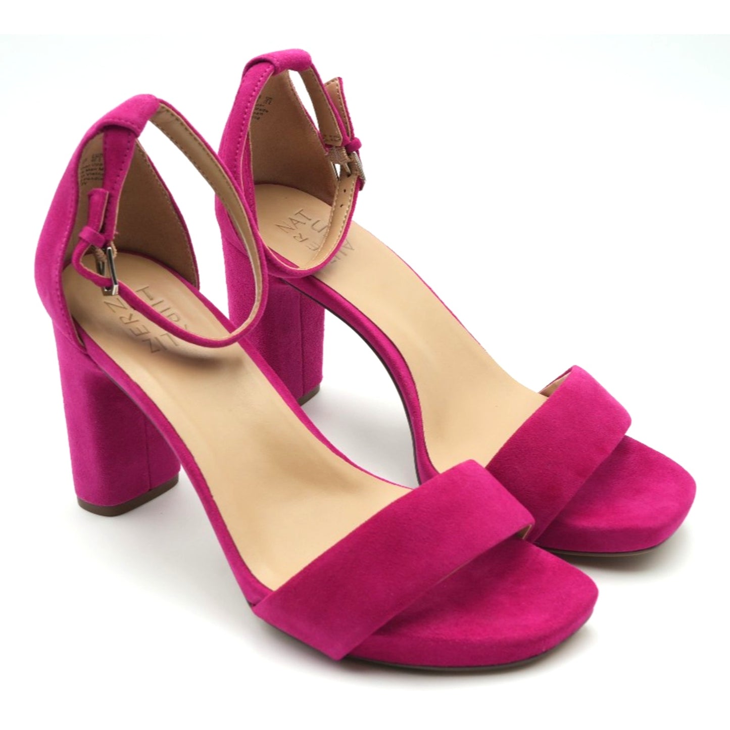 Stuart Weitzman Joy suede sandals in a Rose Pink color Size 9.5 Wide