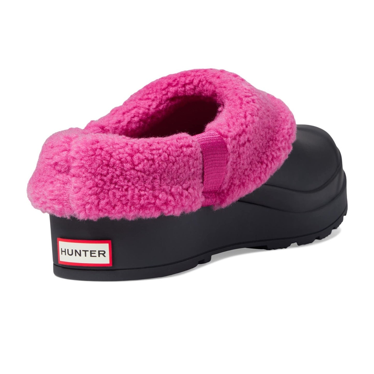 Hunter Play Sherpa Womens Size 8 Insulated Clog - Black / Prismatic Pink