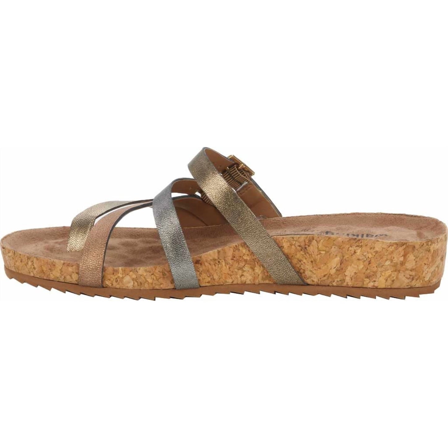 Walking Cradles Penelop Women's Sandals Size 9.5 Metallic Leather Slide
