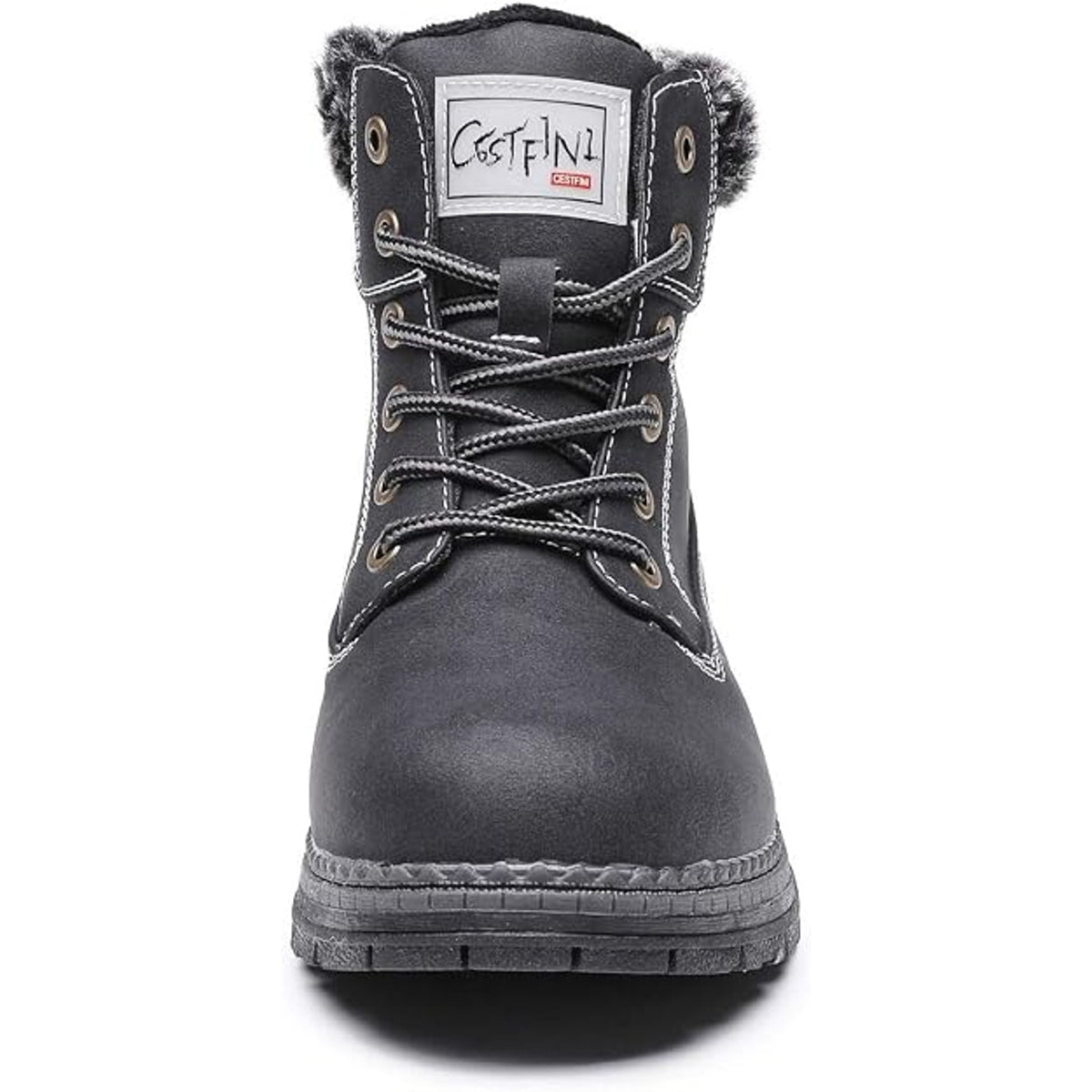 Cestfini Women's Ankle Hiking Winter Snow Boots Black Size 10.5