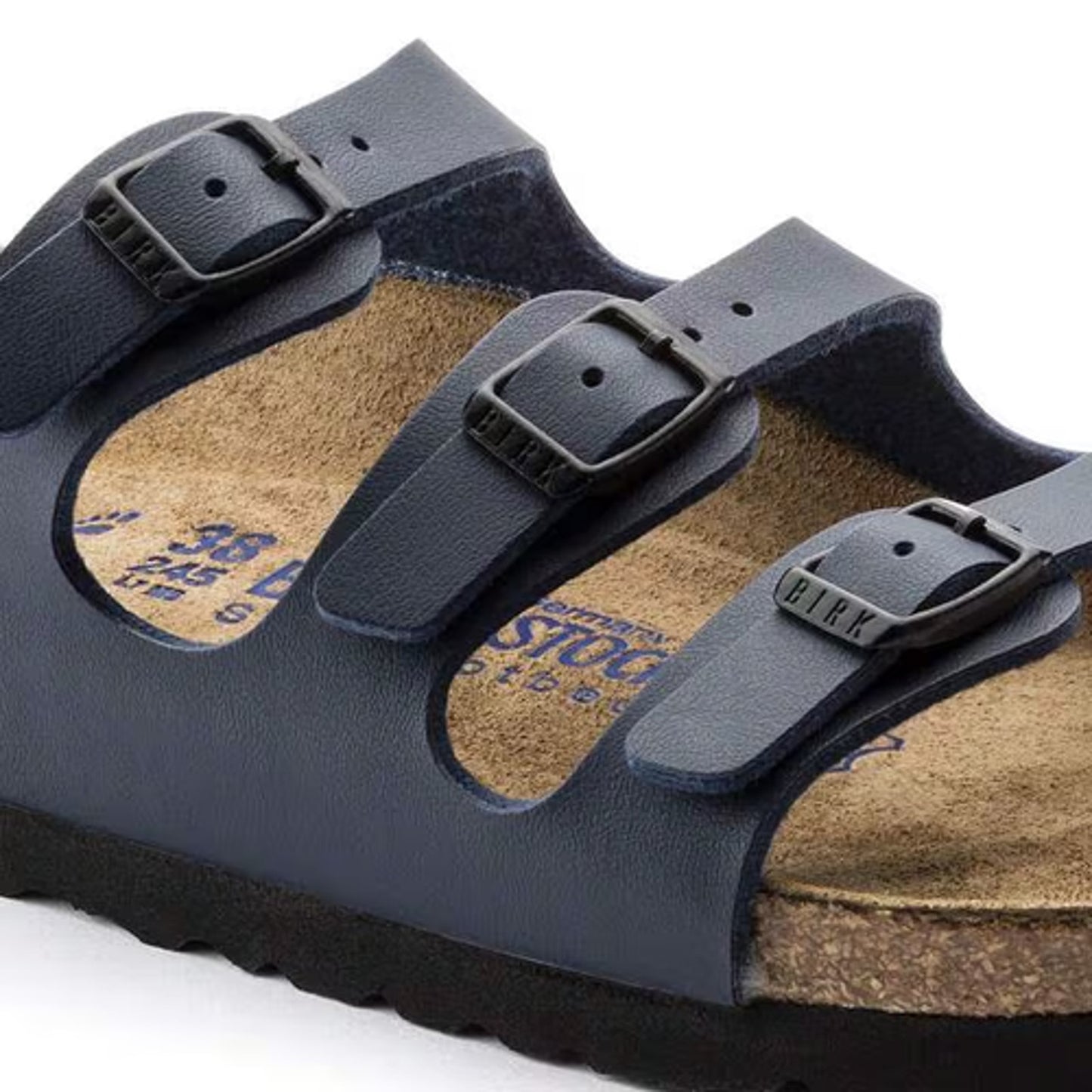Birkenstock Florida Blue Birkibuc Soft Footbed Sandals Size Eu 41 Women 10/Men 8