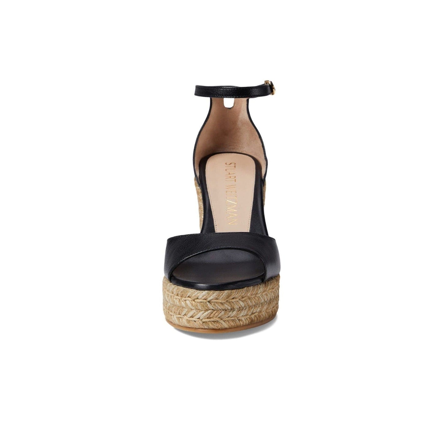 Stuart Weitzman Nudist Espadrille Wedge Sandal Black Size 8C Wide Stuart Weitzman