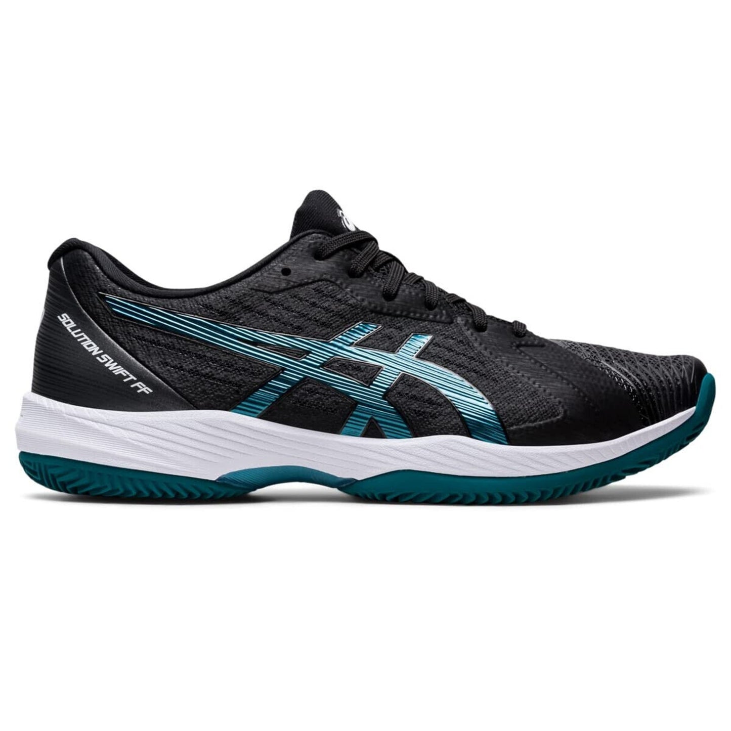 Asics Solution Swift FlyteFoam Clay Men's Tennis Shoe Black/Misty Pine Size 8 US