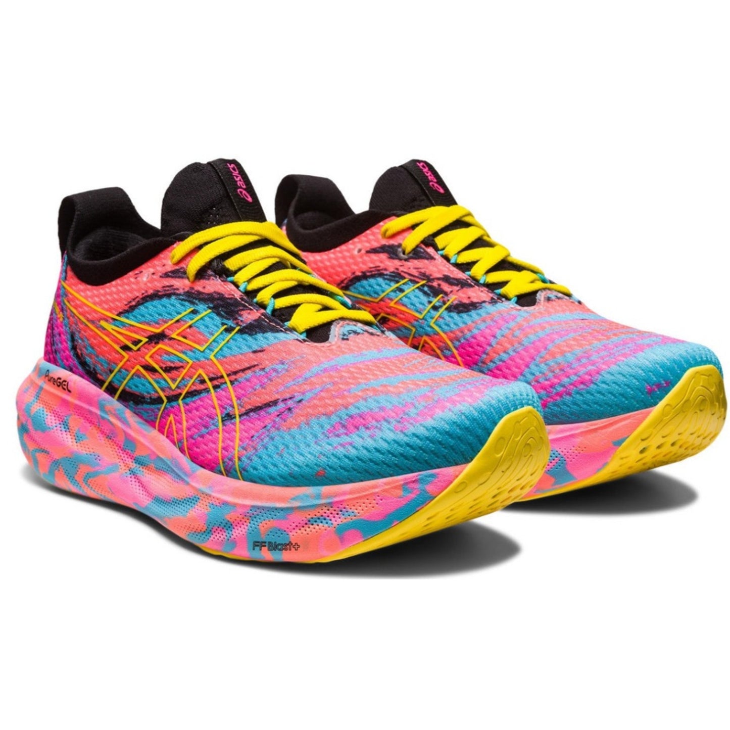 ASICS GEL-NIMBUS 25 Men running Shoes Size 9.5 M Aquarium/Vibrant Yellow