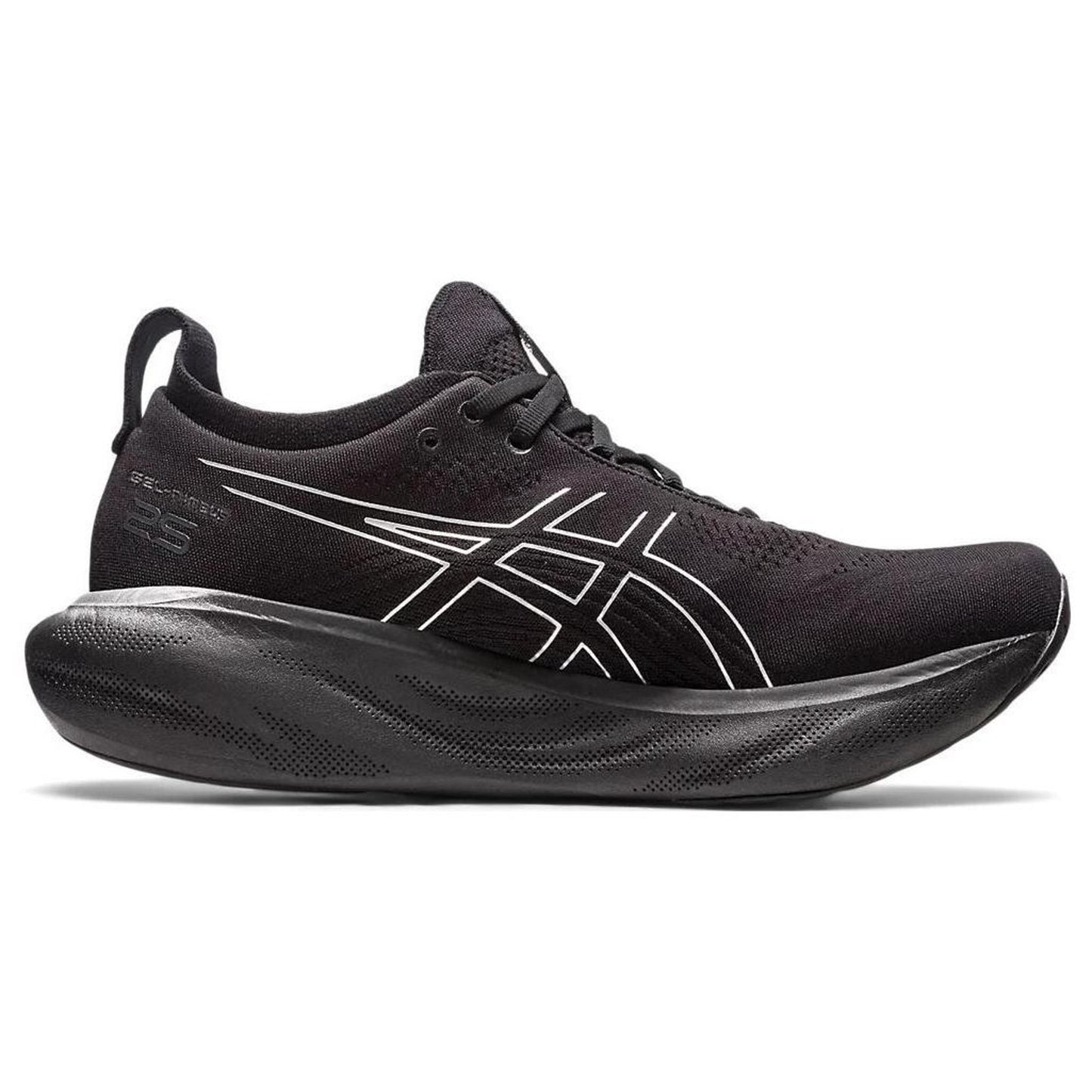 Asics GEL-Nimbus 25 platinum Women's 9.5M Running shoes lowtop Black pure silver