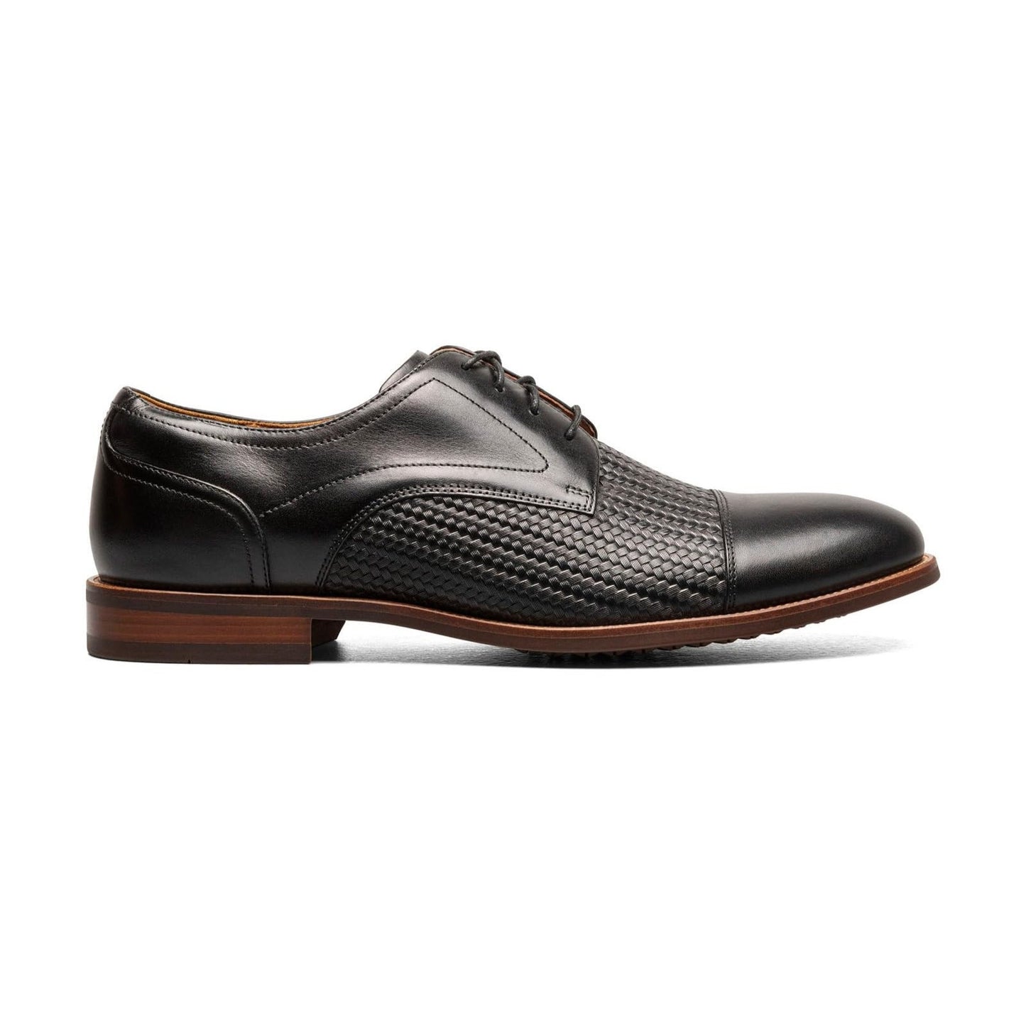 Florsheim Rucci Weave Cap Toe Oxford Men's Oxford Black leather 8.5 M New