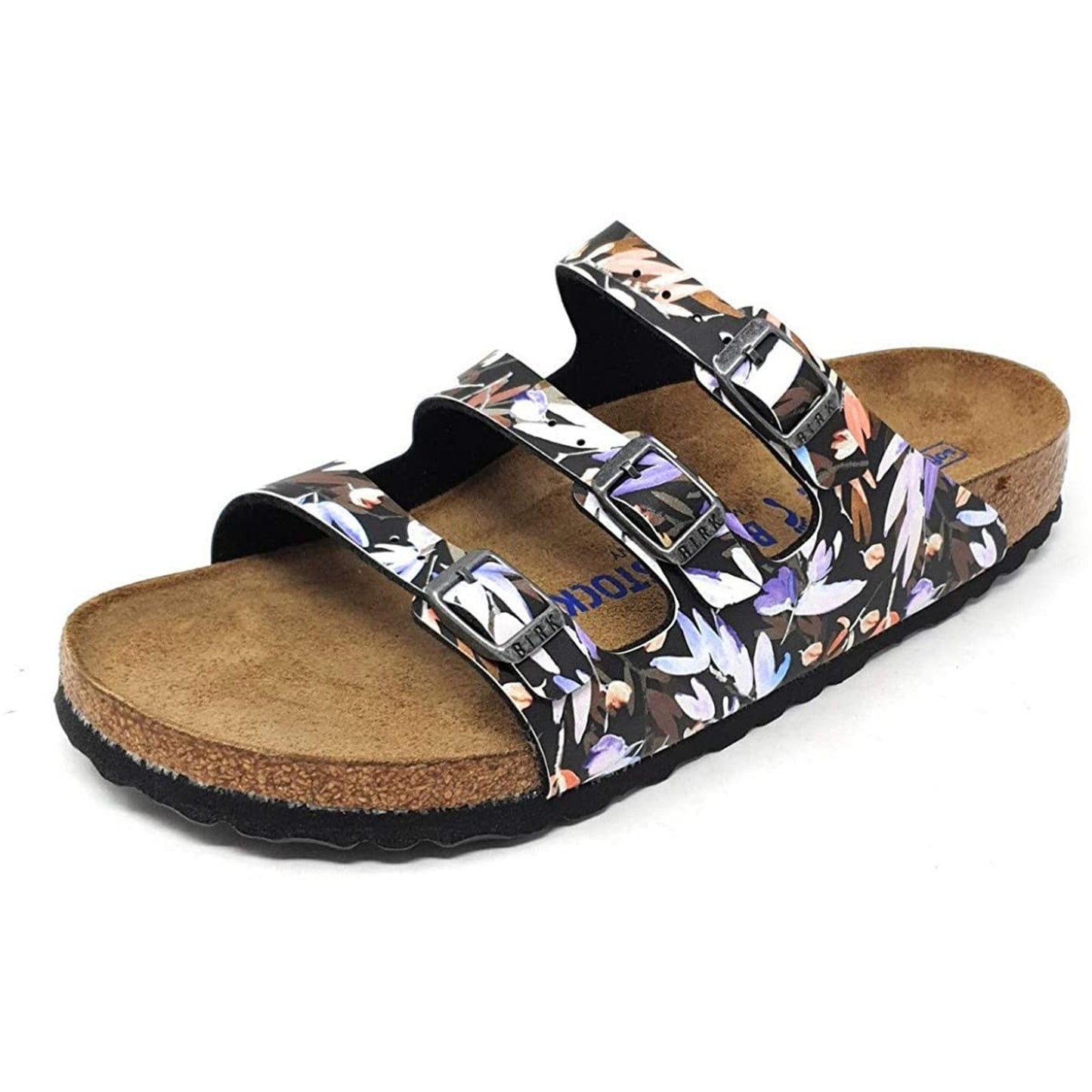Birkenstock Women's Florida Fresh Floral Fades Black SFB 8-8.5 Us EU 39 Narrow