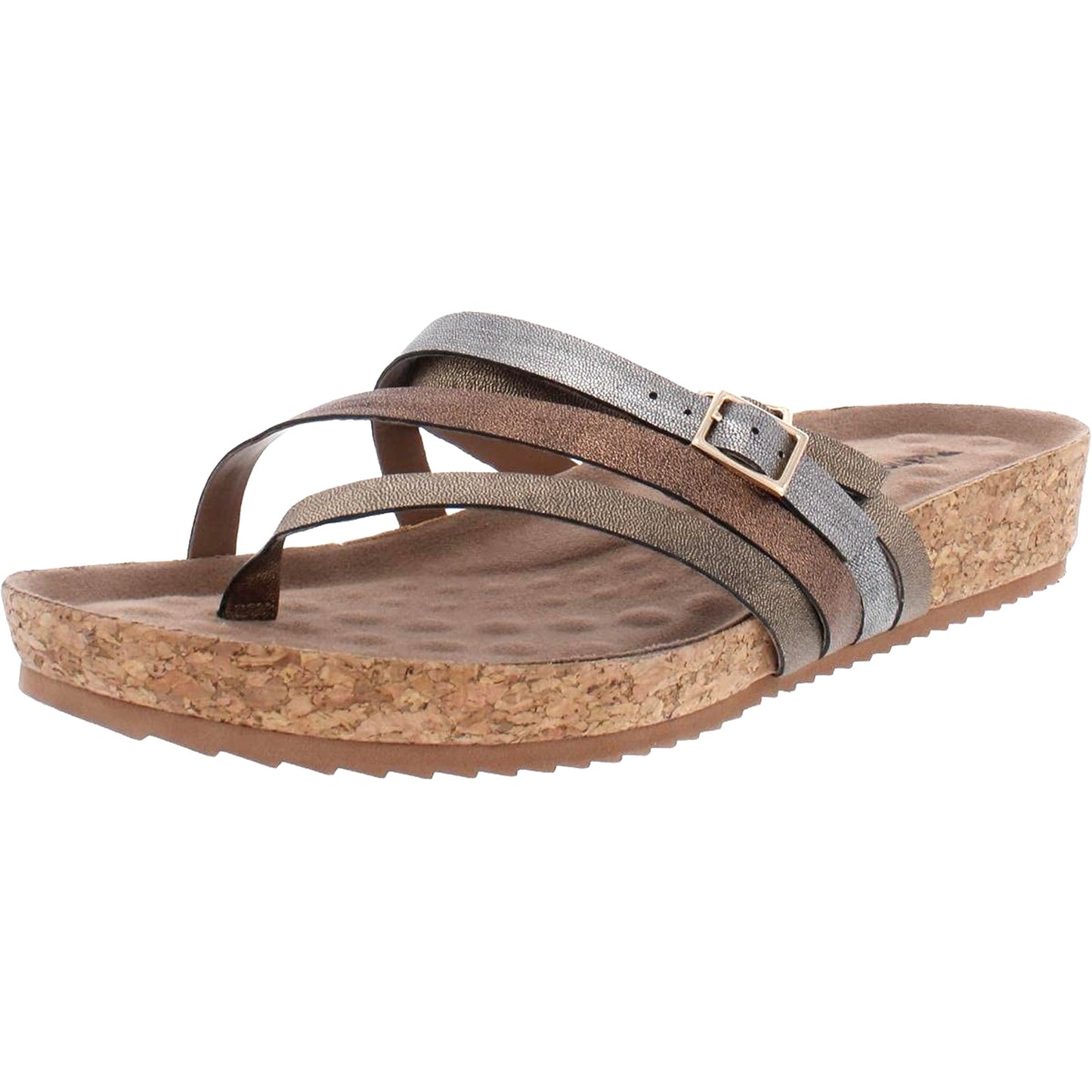 Walking Cradles Penelop Women's Sandals Size 9.5 Metallic Leather Slide