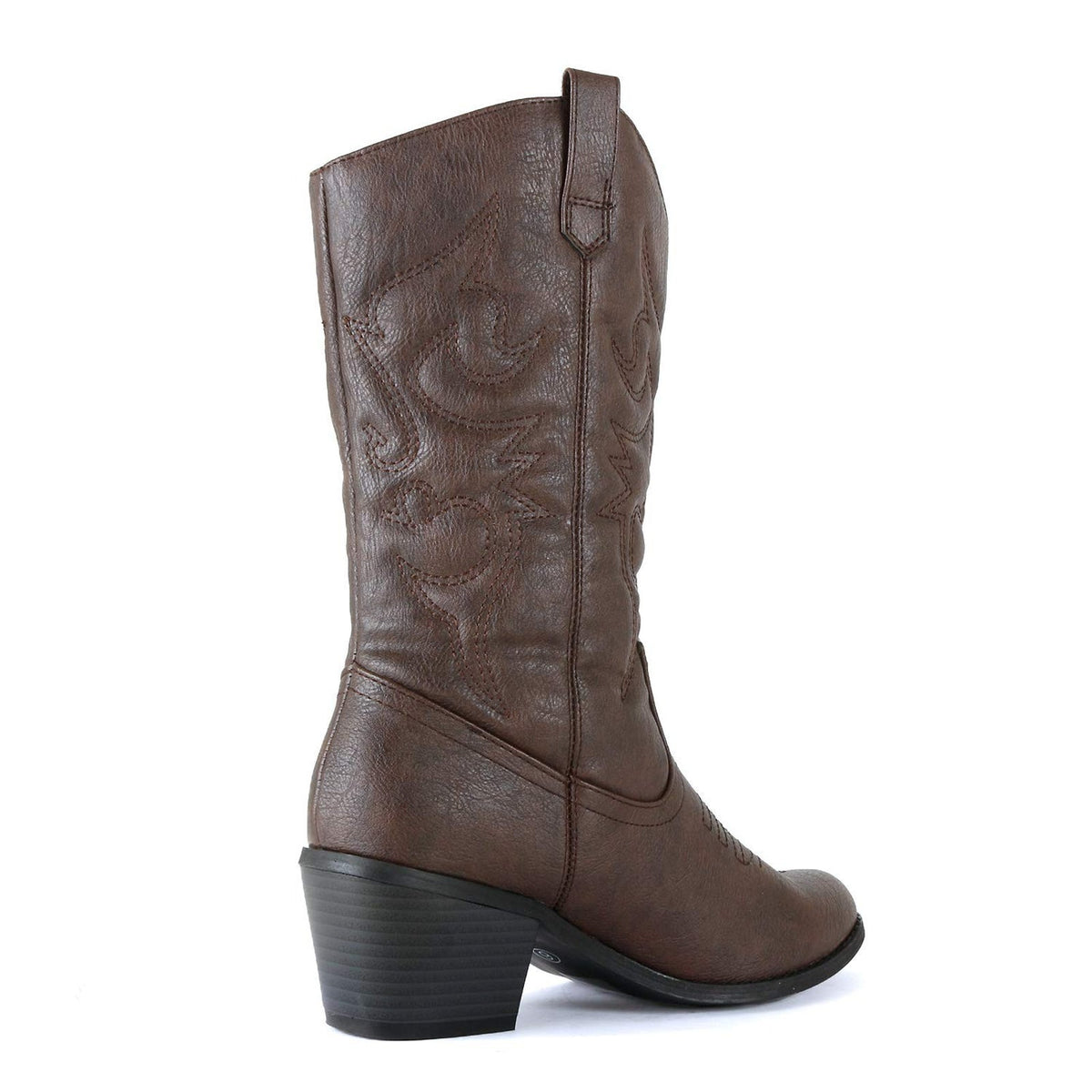 Womens West Blvd Miami Cowboy Western Boots, Brown Pu, 7 M