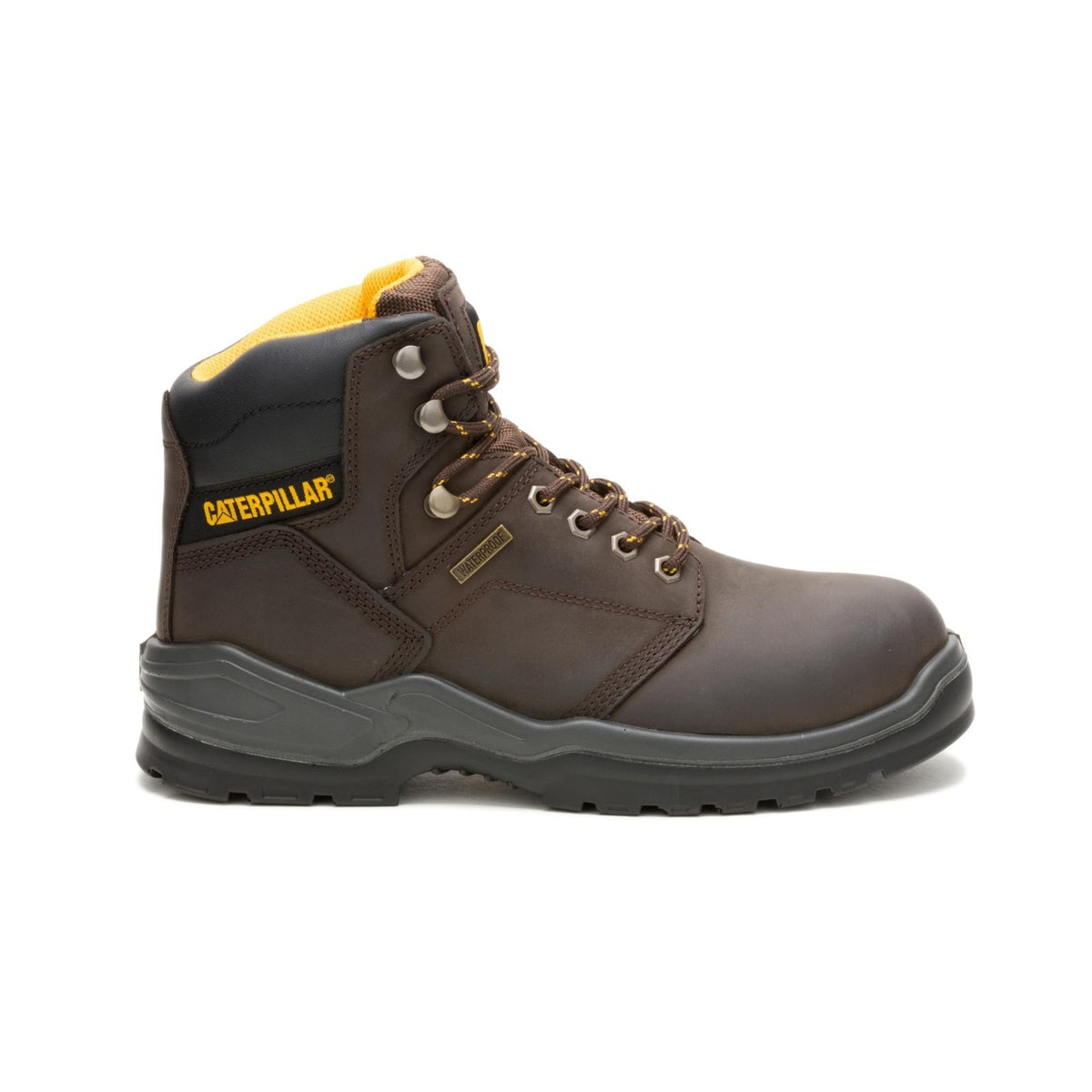 CAT Men's Striver Waterproof Steel Toe Industrial Boot , Brown 10.5