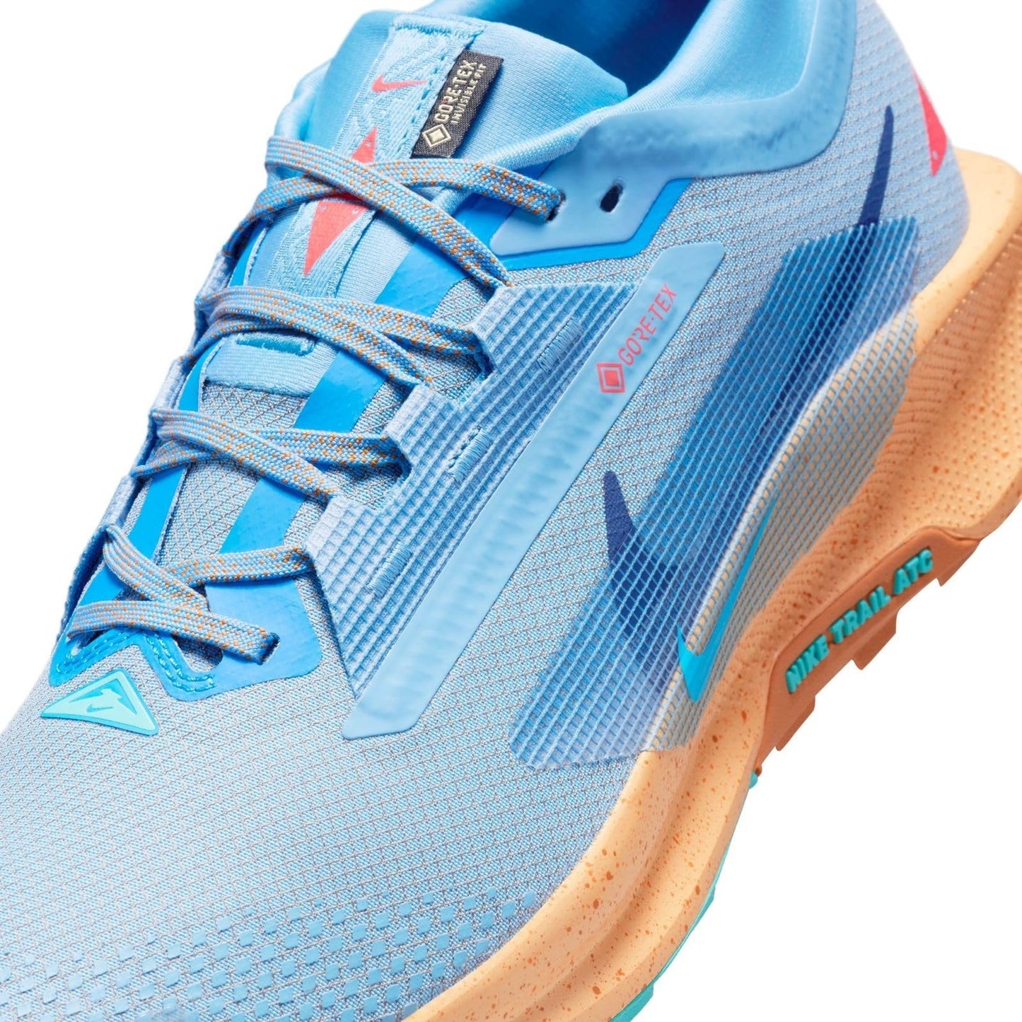 Size 9.5 Nike Pegasus Trail 5 Gore-Tex Blue Beyond Copper Moon Monarch Blue