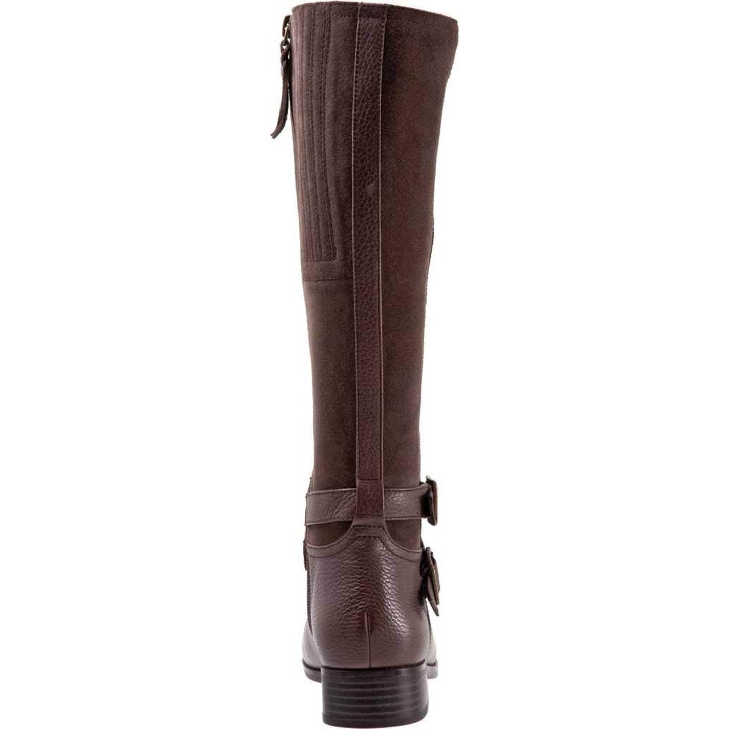 Trotters Larkin Wide Calf Womens Brown Leather Knee High Boots 6.5 Wide