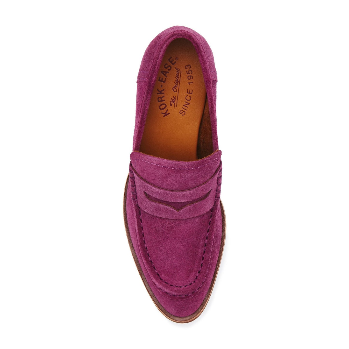 Kork-Ease Women's Modeste Suede Leather Heeled Penny Loafer Purple 9.5M US