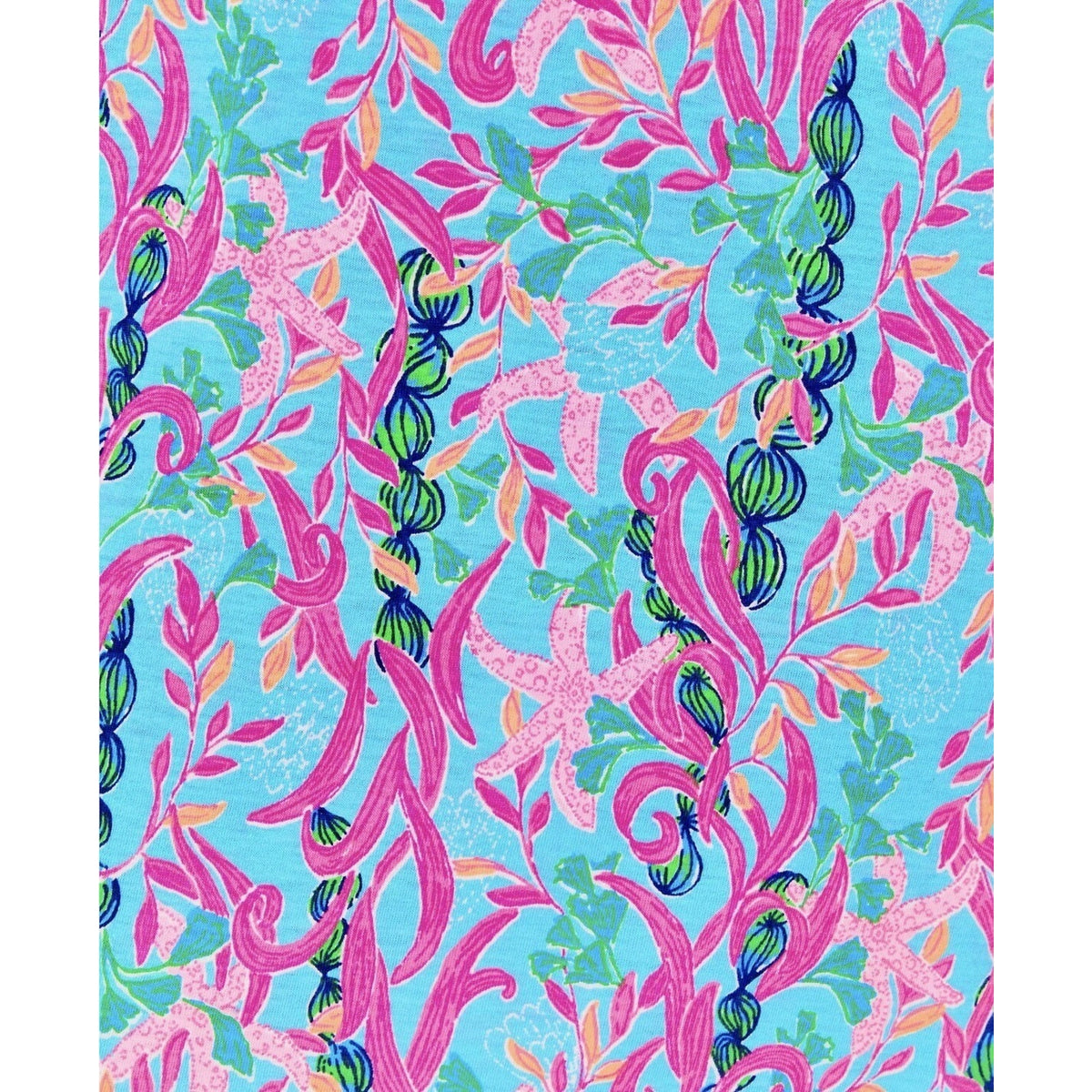 Lilly Pulitzer Tessa Multi Seaweed Samba Pima Knit V-Neck Shirt Dress Medium