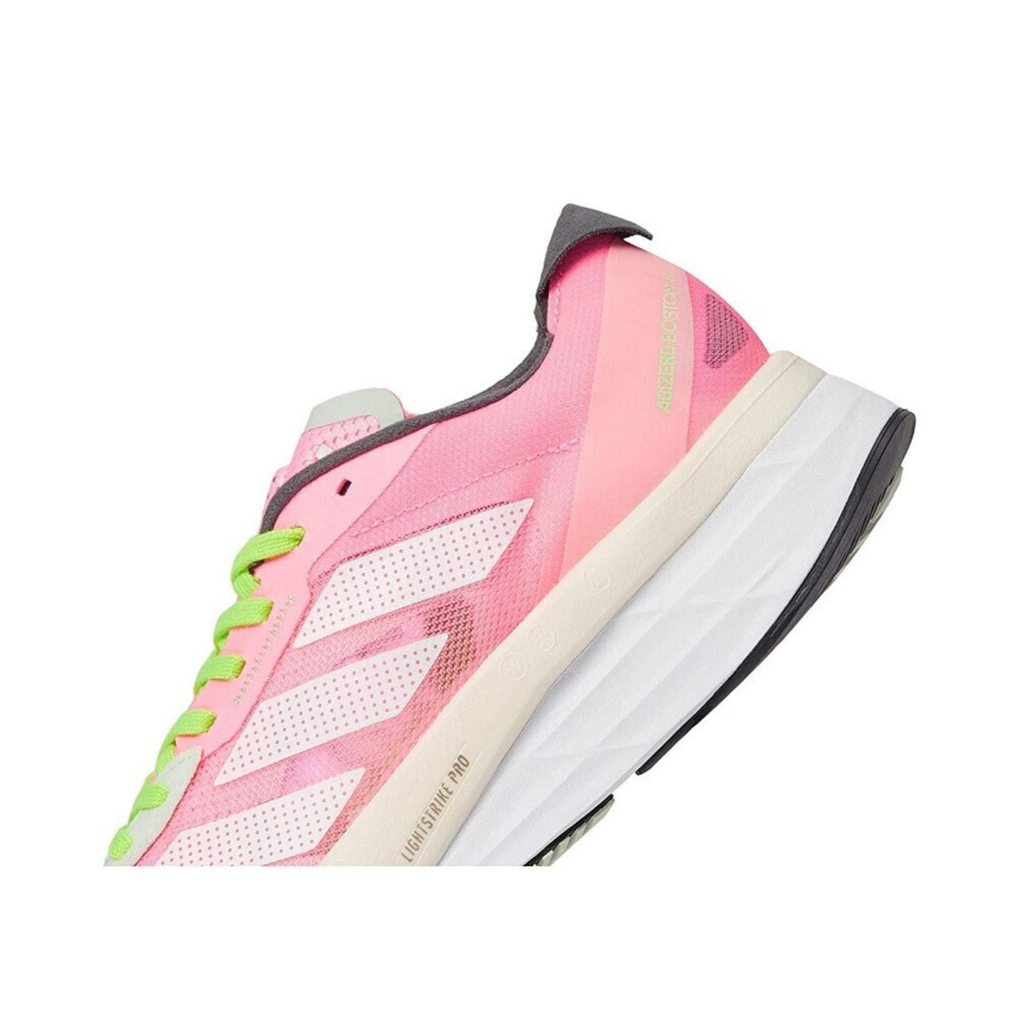 adidas Adizero Boston 11 Womens Running shoes Beam Pink/White/Beam Green 8 B
