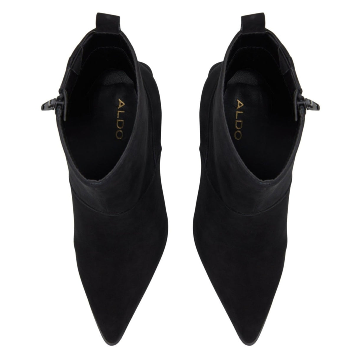 Aldo Bethanny Women Ankle Boots, Pointed Toe Block Heel Black Seuede Size 9 M