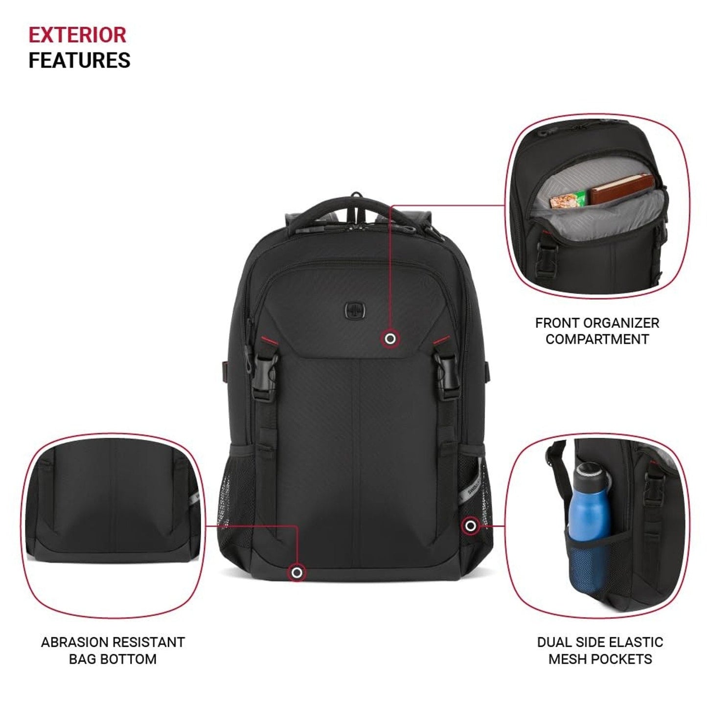 SwissGear Civic Pro Laptop Backpack, Black 5213 , 18"x13.25"x7 SWISSGEAR