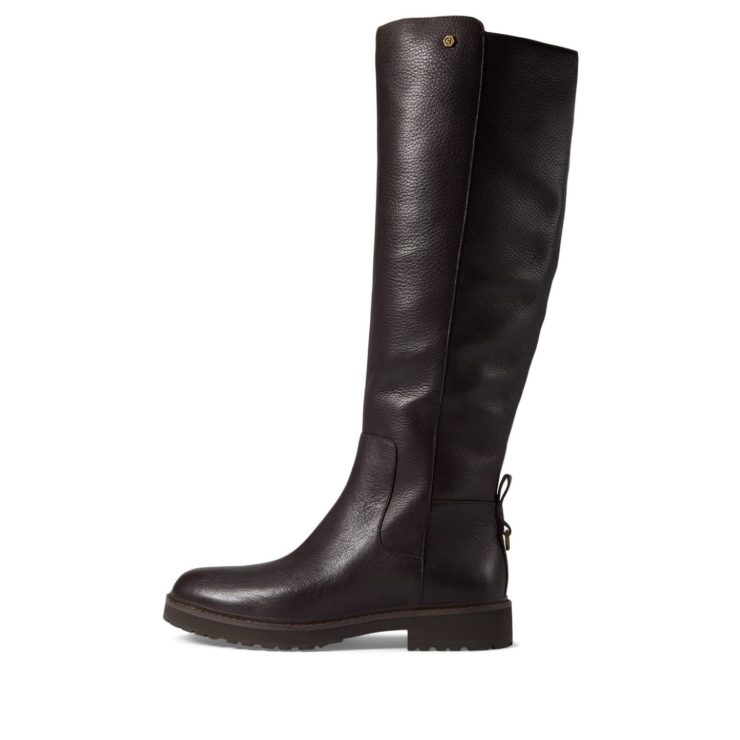 Cole Haan Waterproof Greenwich Women's Tall Boot Dark Coffee Leather/Antique 8 M