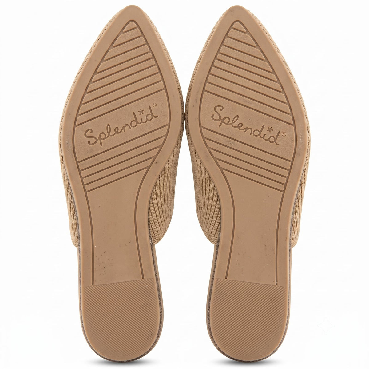 Splendid Womens Mule Brown Slip On Casual Stretch Knit Padded Footbed Size 9