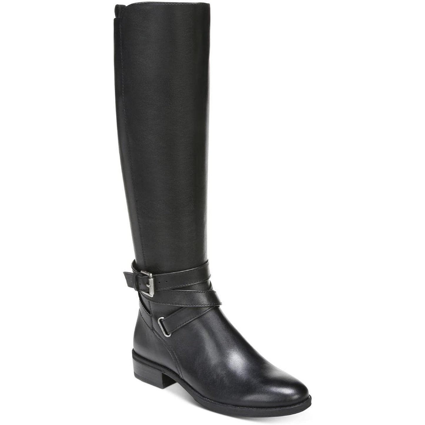 Sam Edelman Womens Pansy 2 Leather Knee-High Boots Black 8.5 M Wide Calf