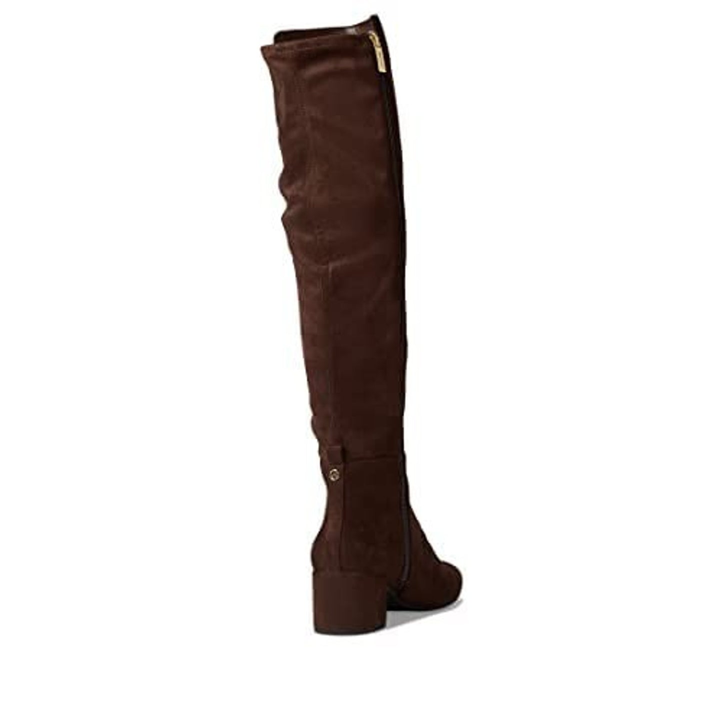 MICHAEL Michael Kors Women's Braden Block Heel Tall Boots Suede Mocha Size 10 M