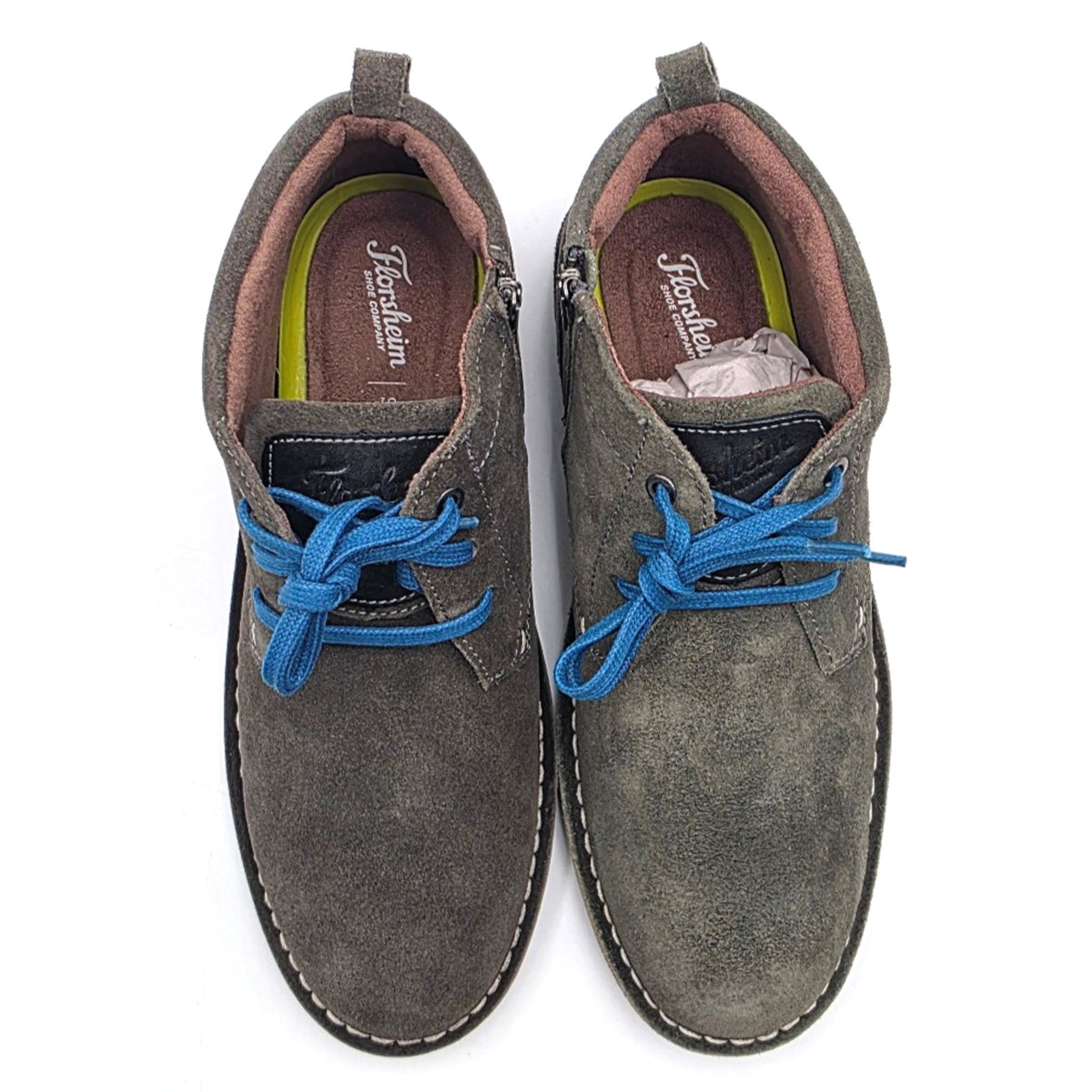 Florsheim Navigator Chukka Boys Casual Shoes Green Lace Up Size 7 M
