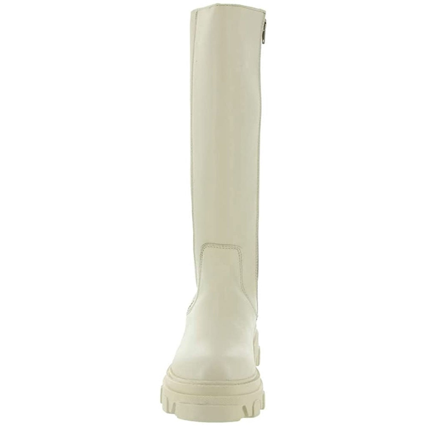 Steve Madden Esma knee high boots Cream leather PLATFORM Size 7 M