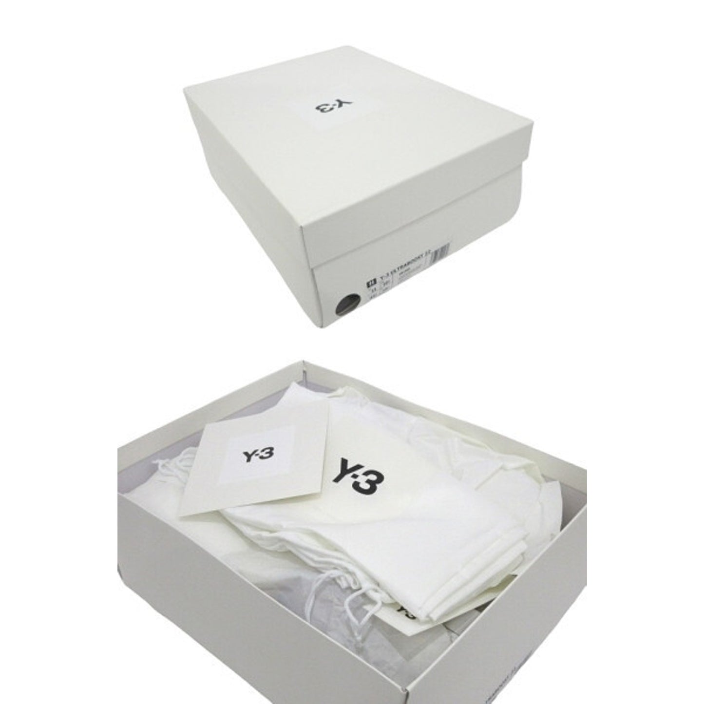 adidas Y-3 Ultraboost 22 Men's Sneakers, Core White/Cream White/White, 11.5 M
