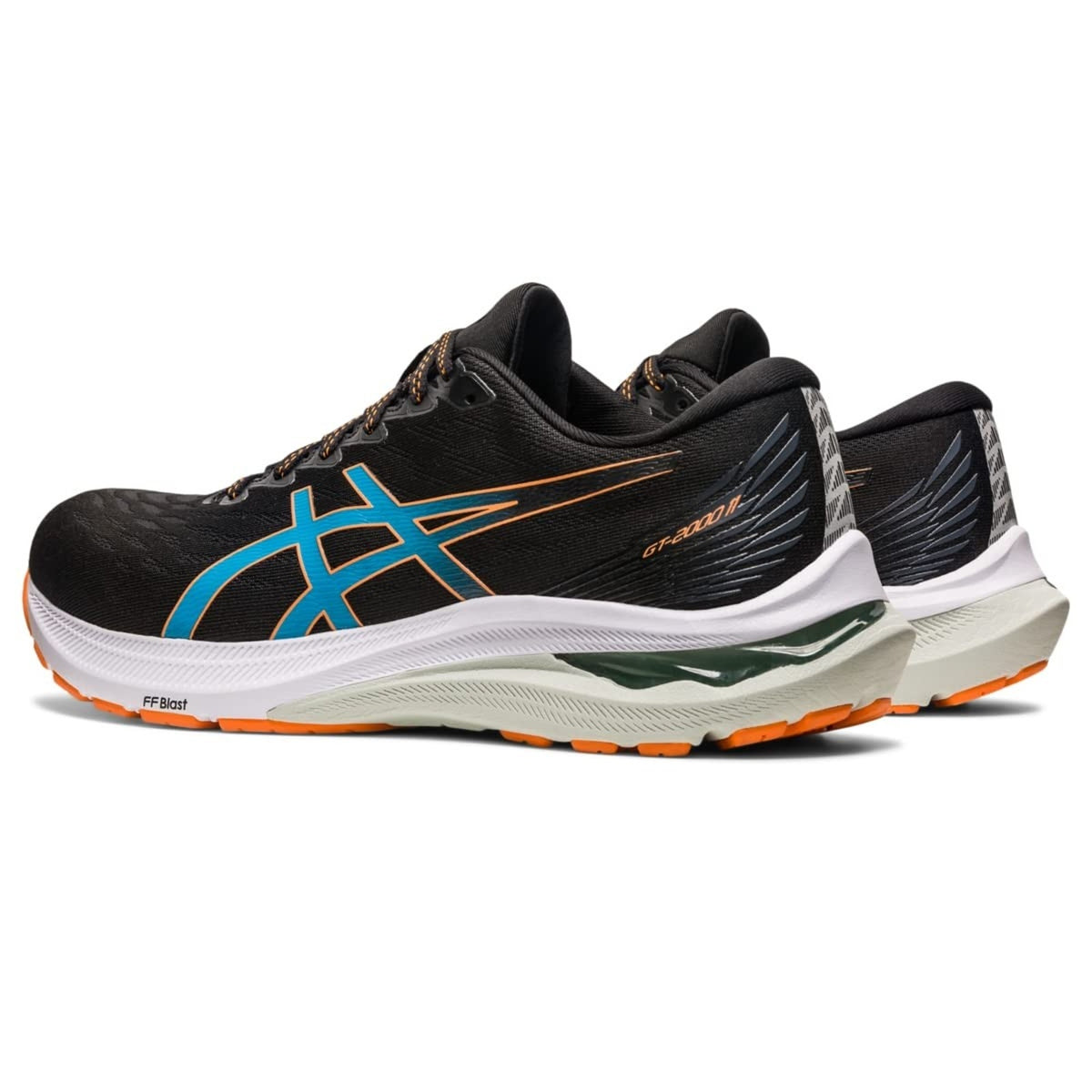 ASICS GT-2000 11 Men's Running Shoes - Sun Peach Black Mesh Size 9