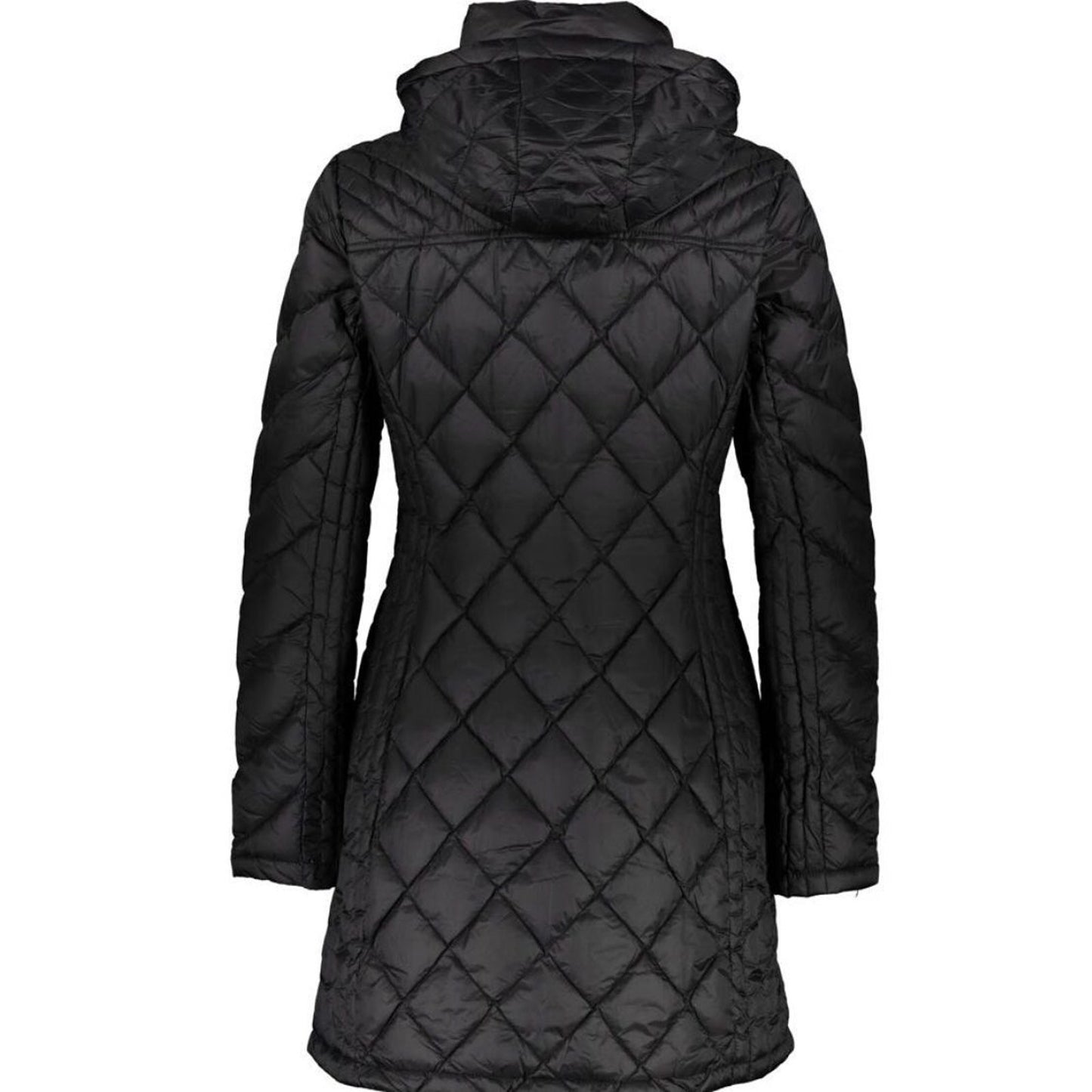 Michael Kors Women Black Removable Hooded Down Fill Packable Jacket Coat Medium
