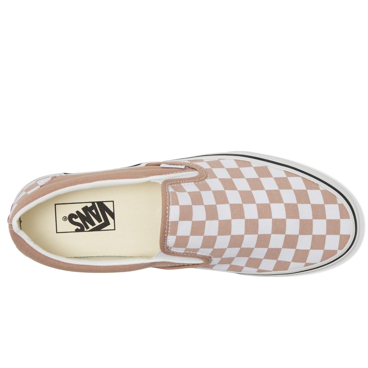 Vans Unisex Classic Slip-On Checkerboard Color Warm Taupe Men's 10.5 , Wmn's 12