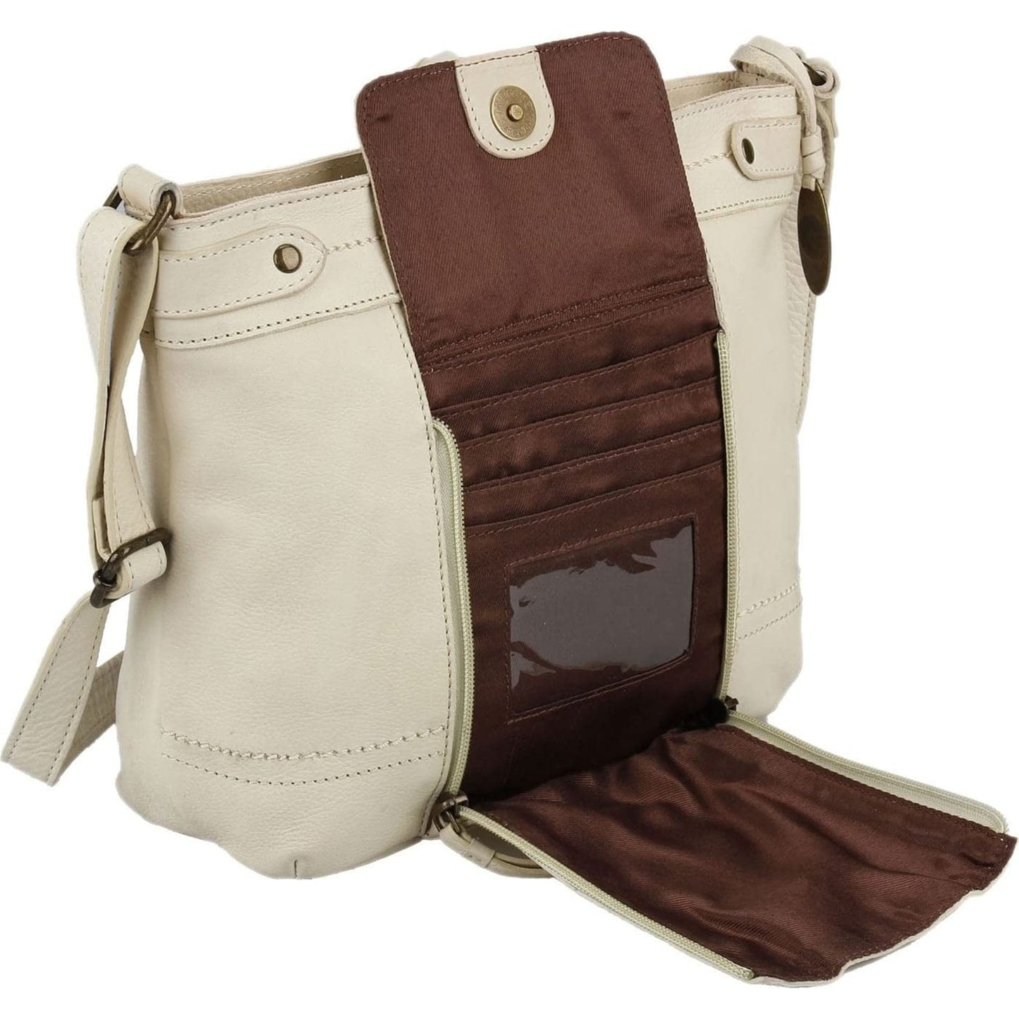 BORN Farrell Organizer Crossbody Bone One Size 9x4x9 in